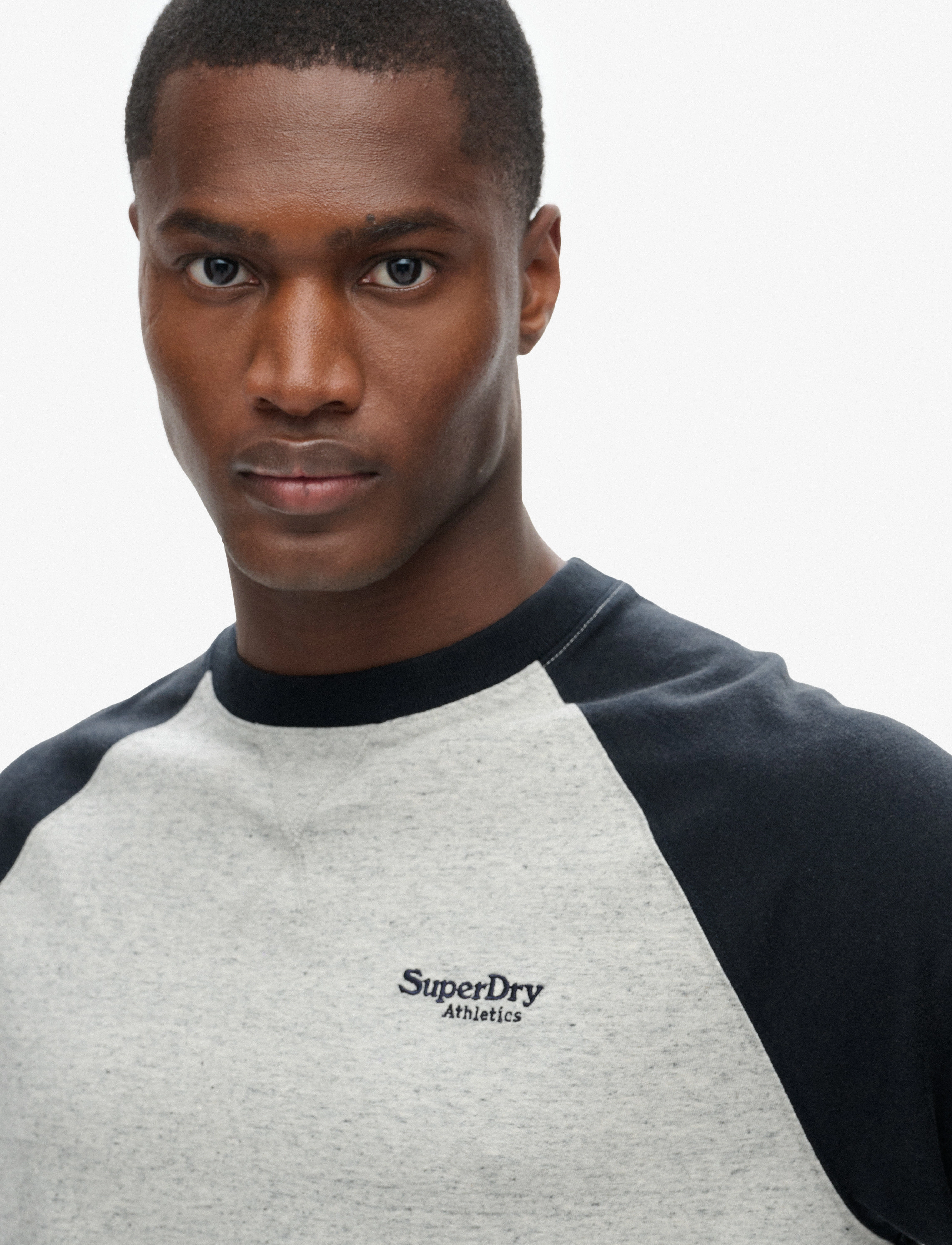 Superdry - ESSENTIAL LOGO BASEBALL LS TOP - grey fleck marl/eclipse navy - 4