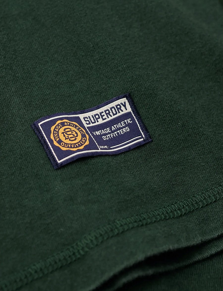 Superdry - VINTAGE ATHLETIC CHEST LS TEE - long-sleeved t-shirts - enamel green - 5