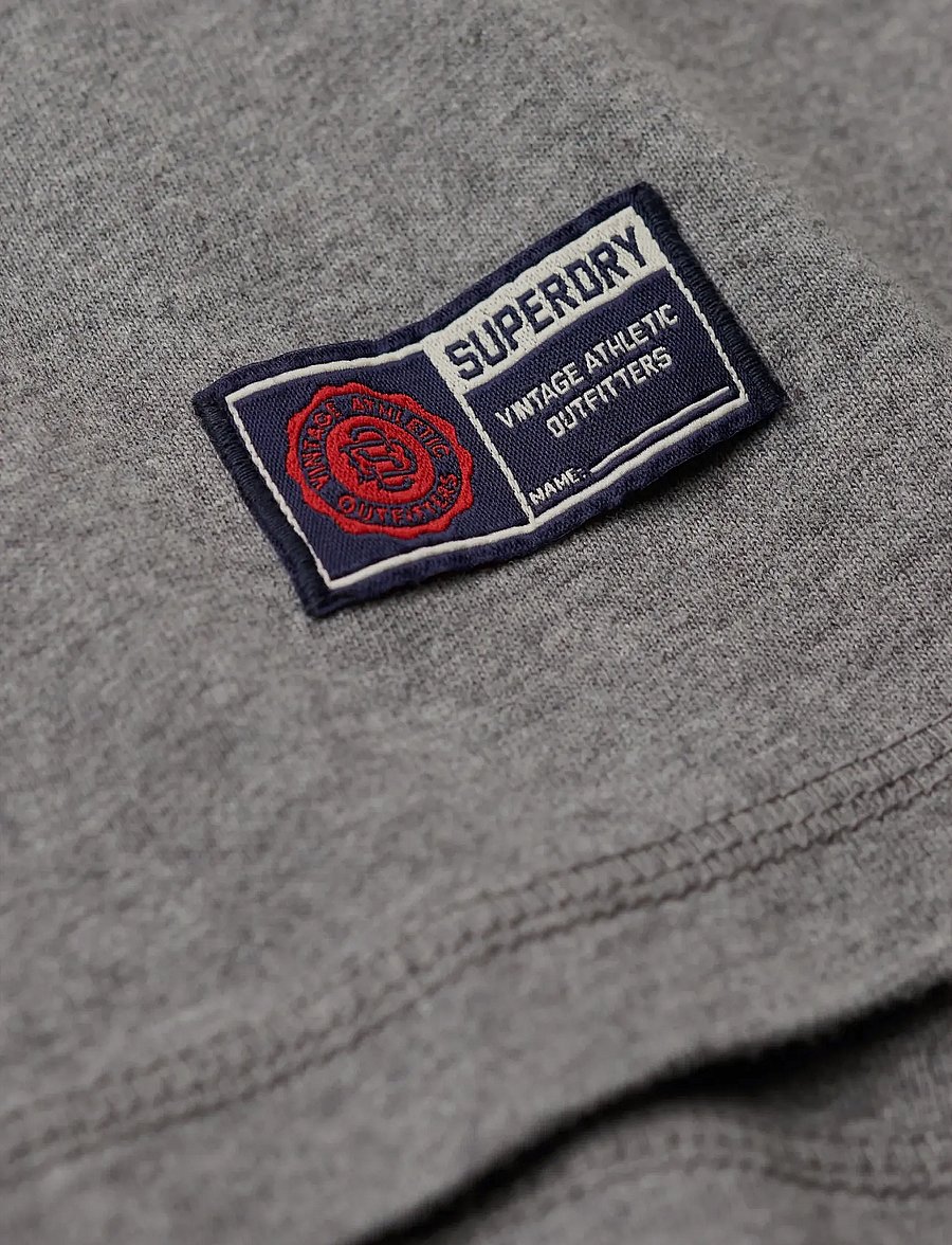 Superdry - VINTAGE ATHLETIC CHEST LS TEE - langærmede t-shirts - mid grey marl - 5