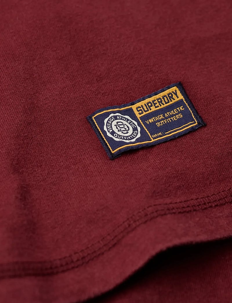 Superdry - VINTAGE ATHLETIC CHEST LS TEE - t-shirts à manches longues - rich burgundy - 5