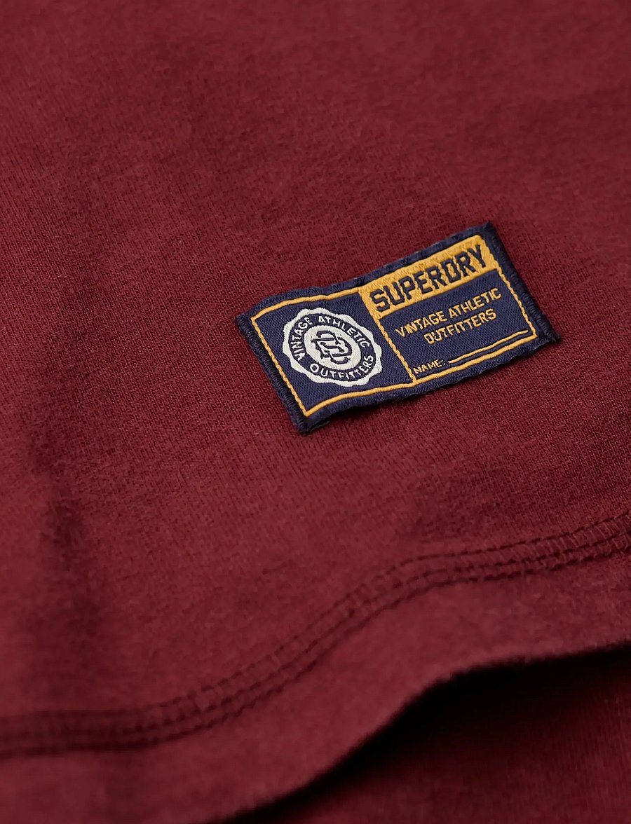 Superdry - VINTAGE ATHLETIC CHEST LS TEE - langärmelig - rich burgundy - 5