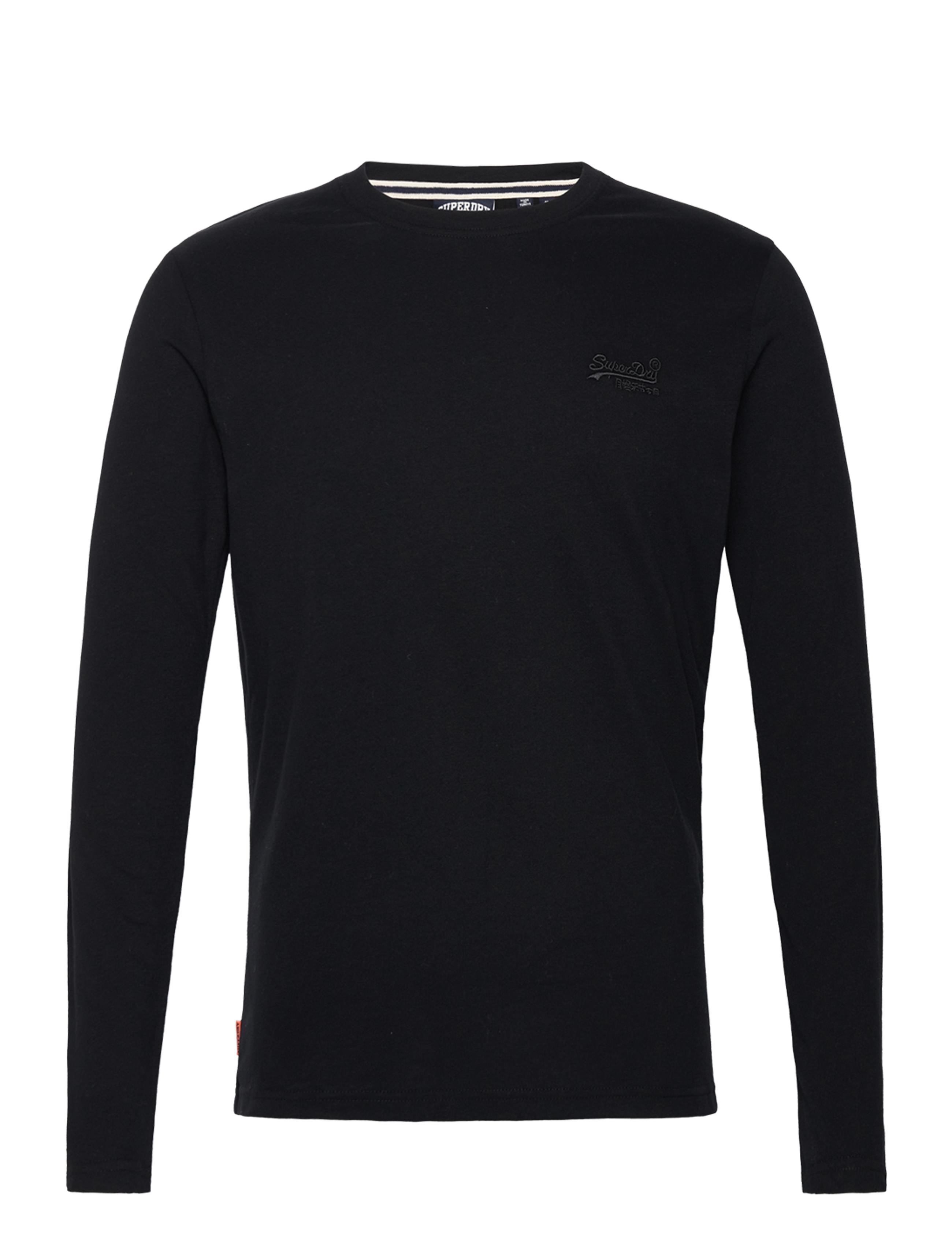 ESSENTIAL LOGO LONG SLEEVE TOP - BLACK