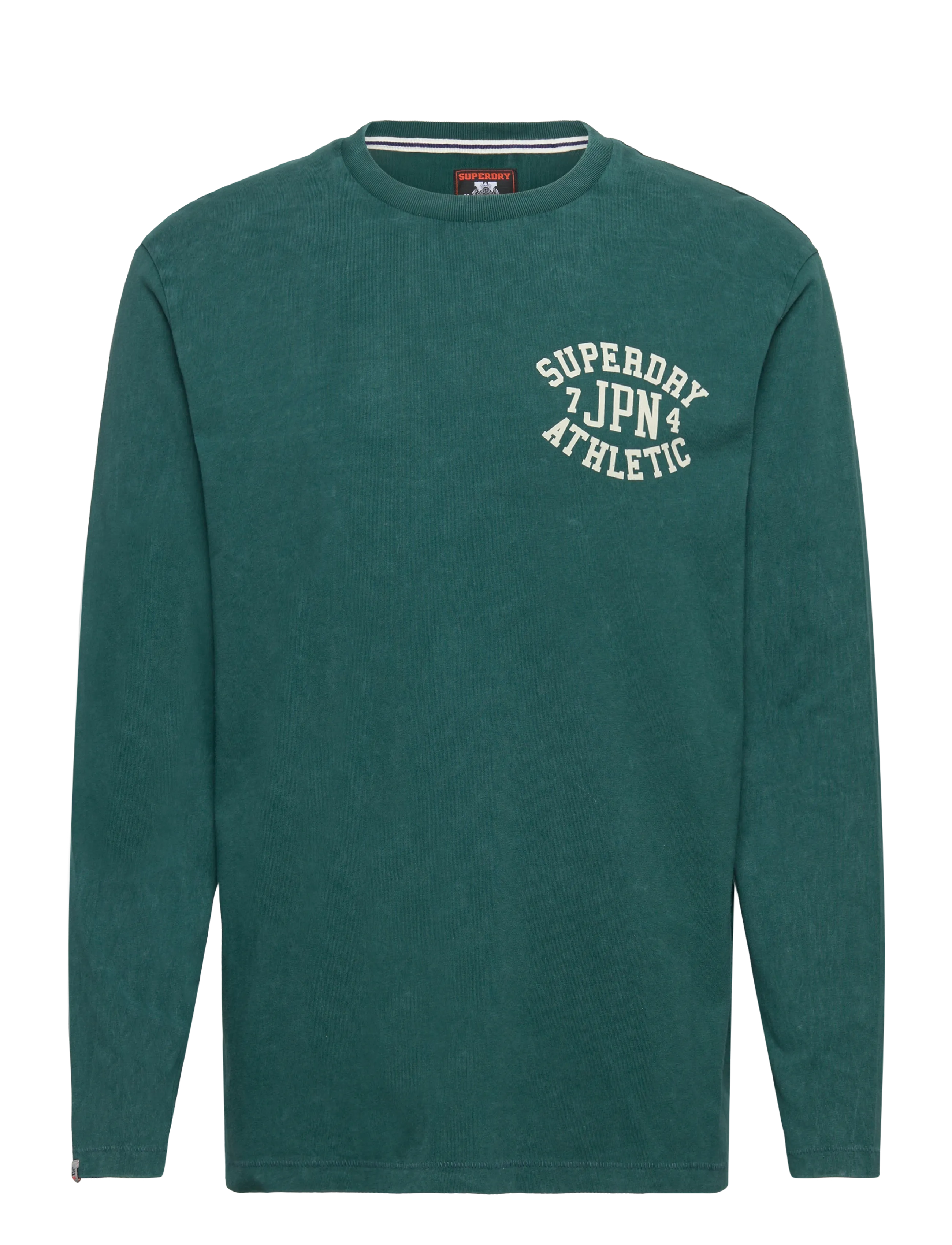 SUPERDRY Athletic Ess Ls Tee Grün - L - Herren