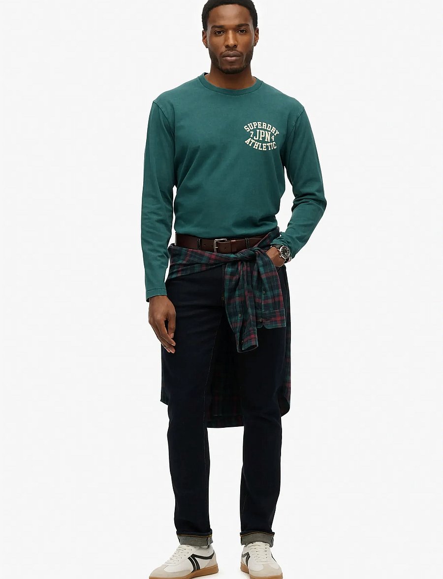 Superdry - ATHLETIC ESS LS TEE - langärmelig - dark pine green - 4