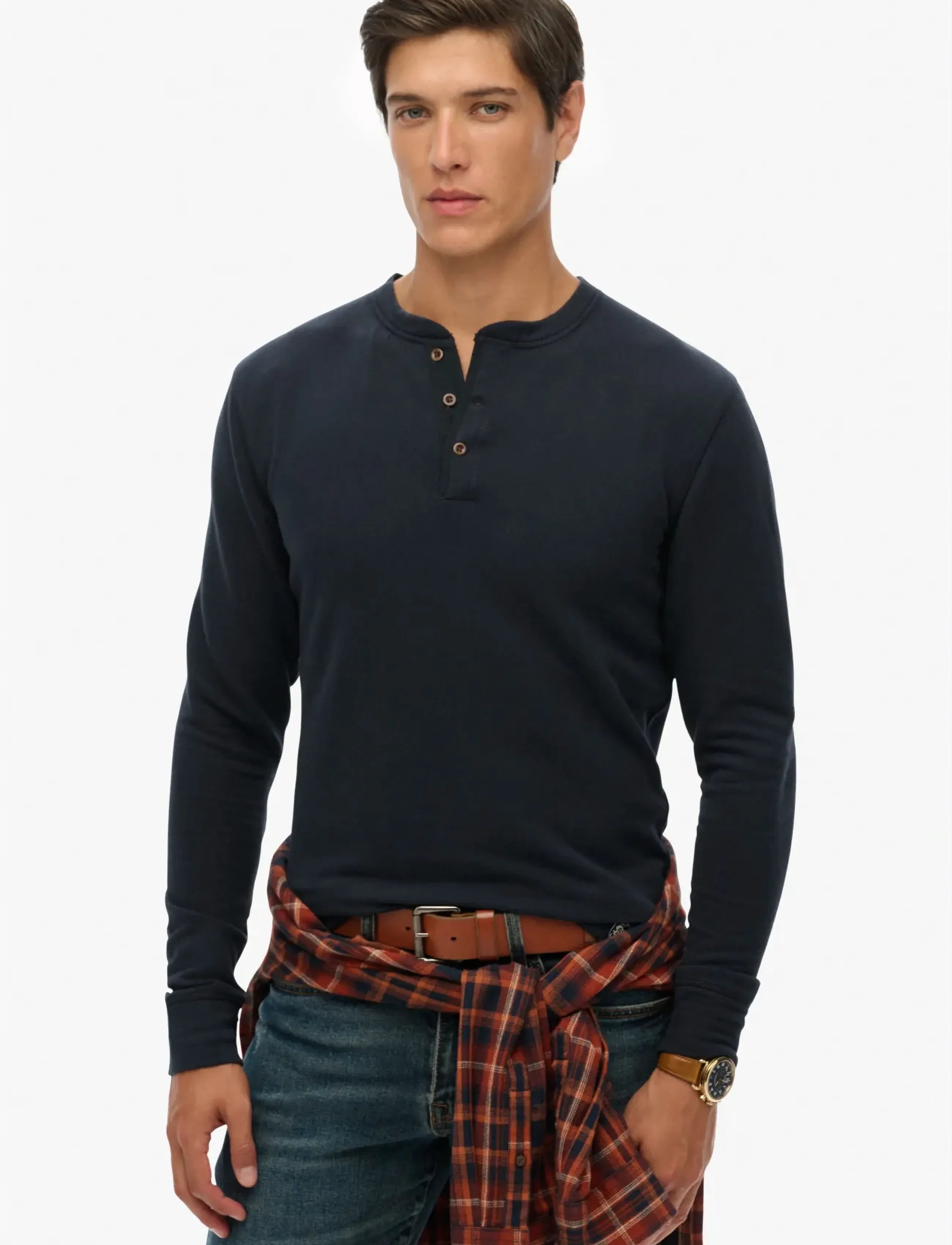 Superdry MERCHANT GRANDAD TOP - T-Shirts - ECLIPSE NAVY / navy