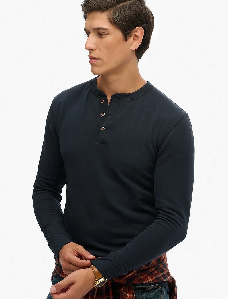 Superdry - MERCHANT GRANDAD TOP - langärmelig - eclipse navy - 4