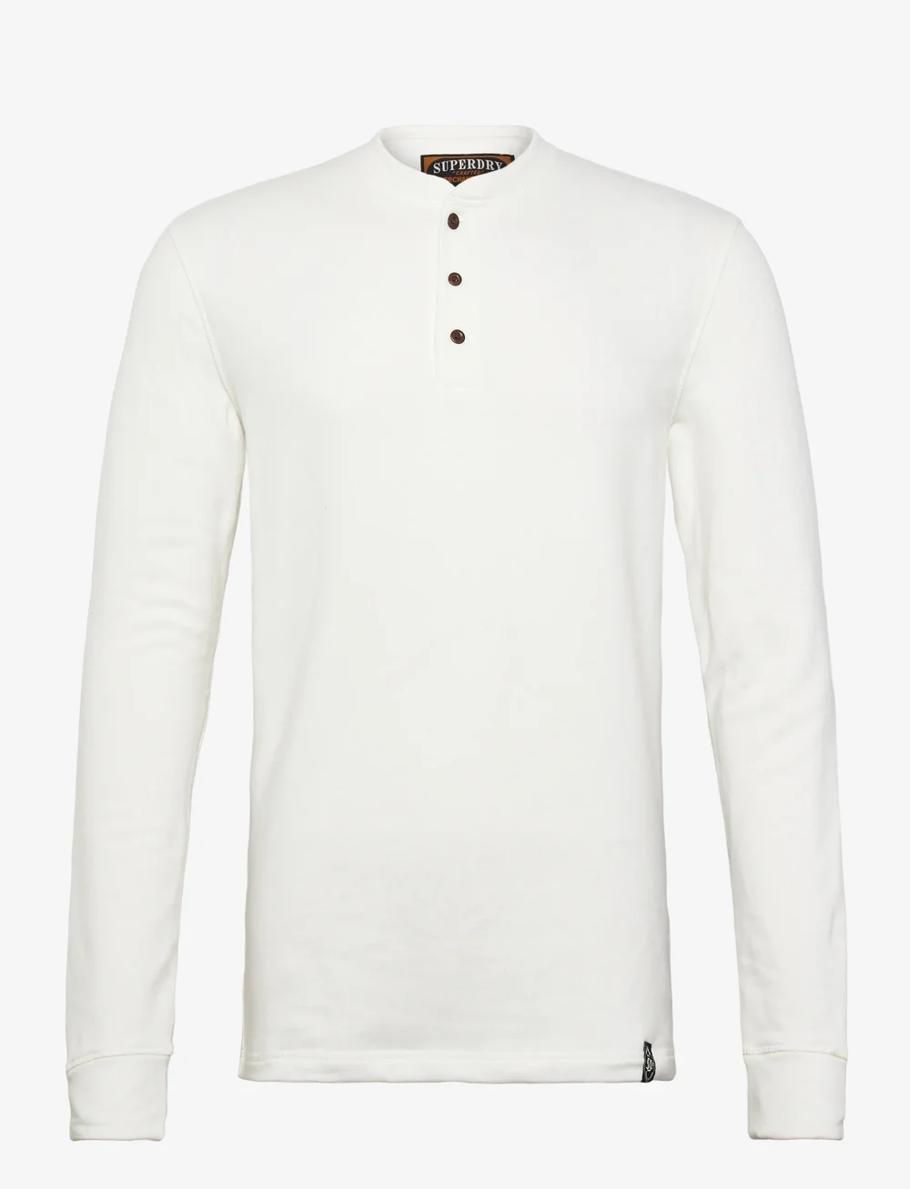 Superdry - MERCHANT GRANDAD TOP - langærmede t-shirts - ecru - 0