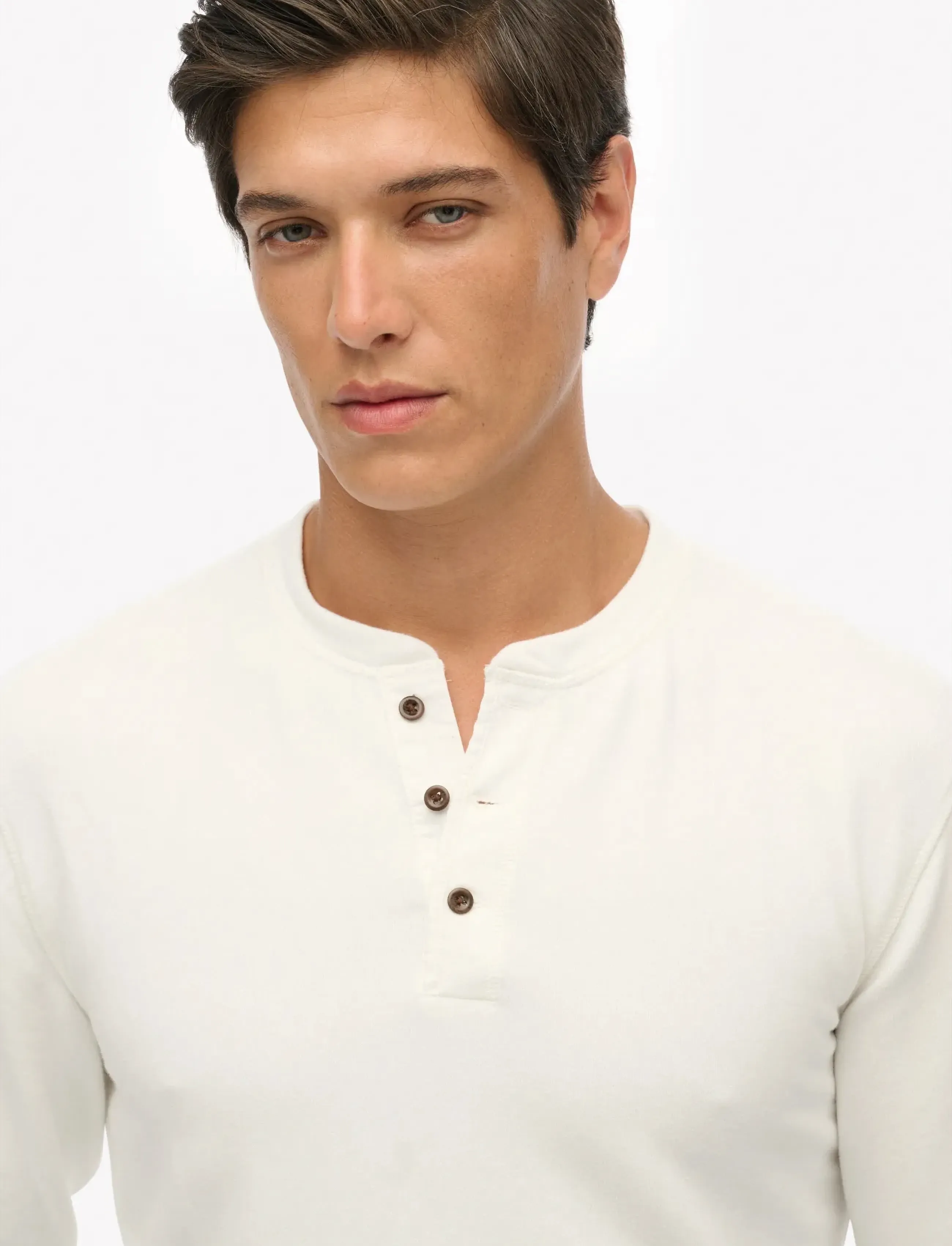 Superdry - MERCHANT GRANDAD TOP - ecru - 3