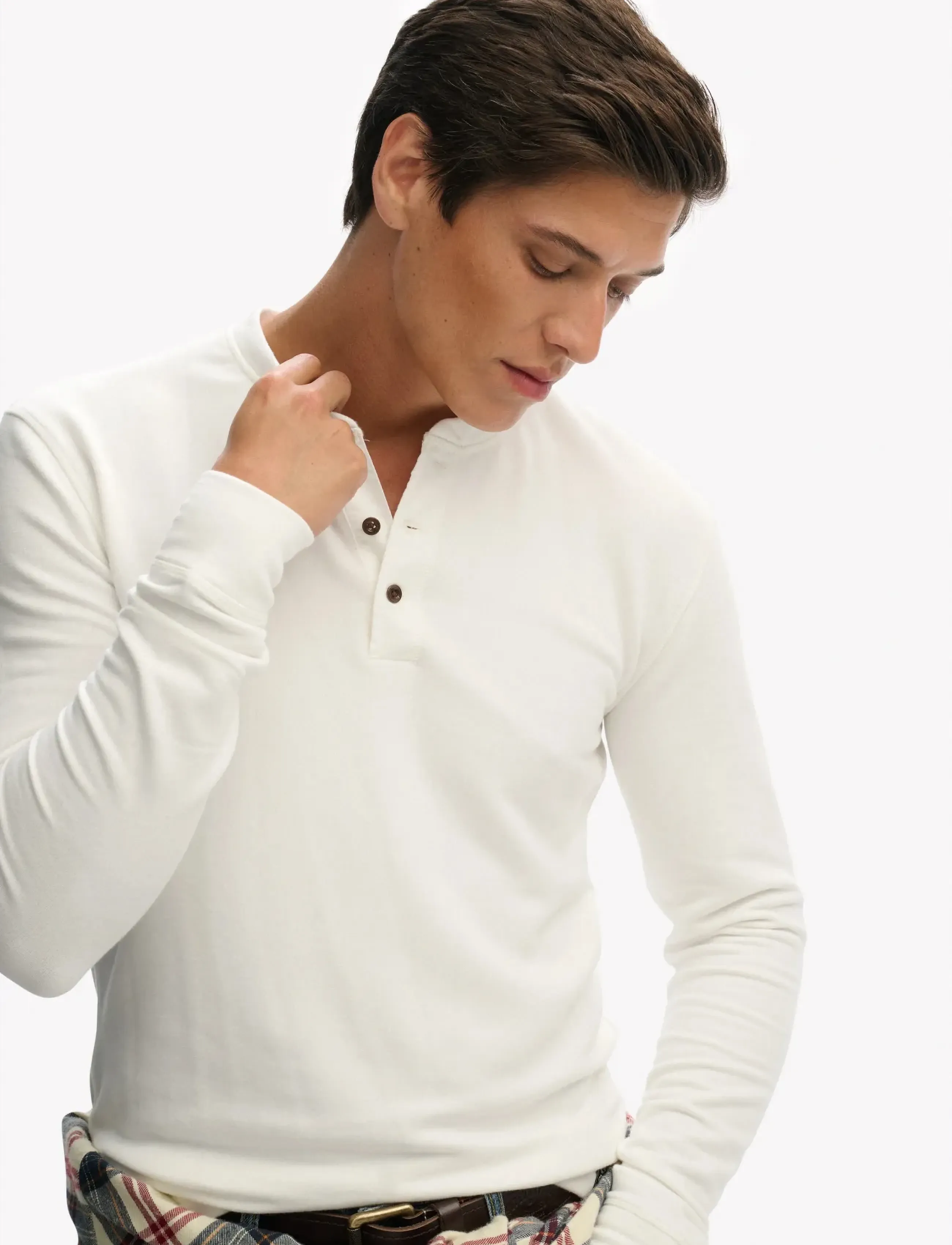 Superdry - MERCHANT GRANDAD TOP - ecru - 4