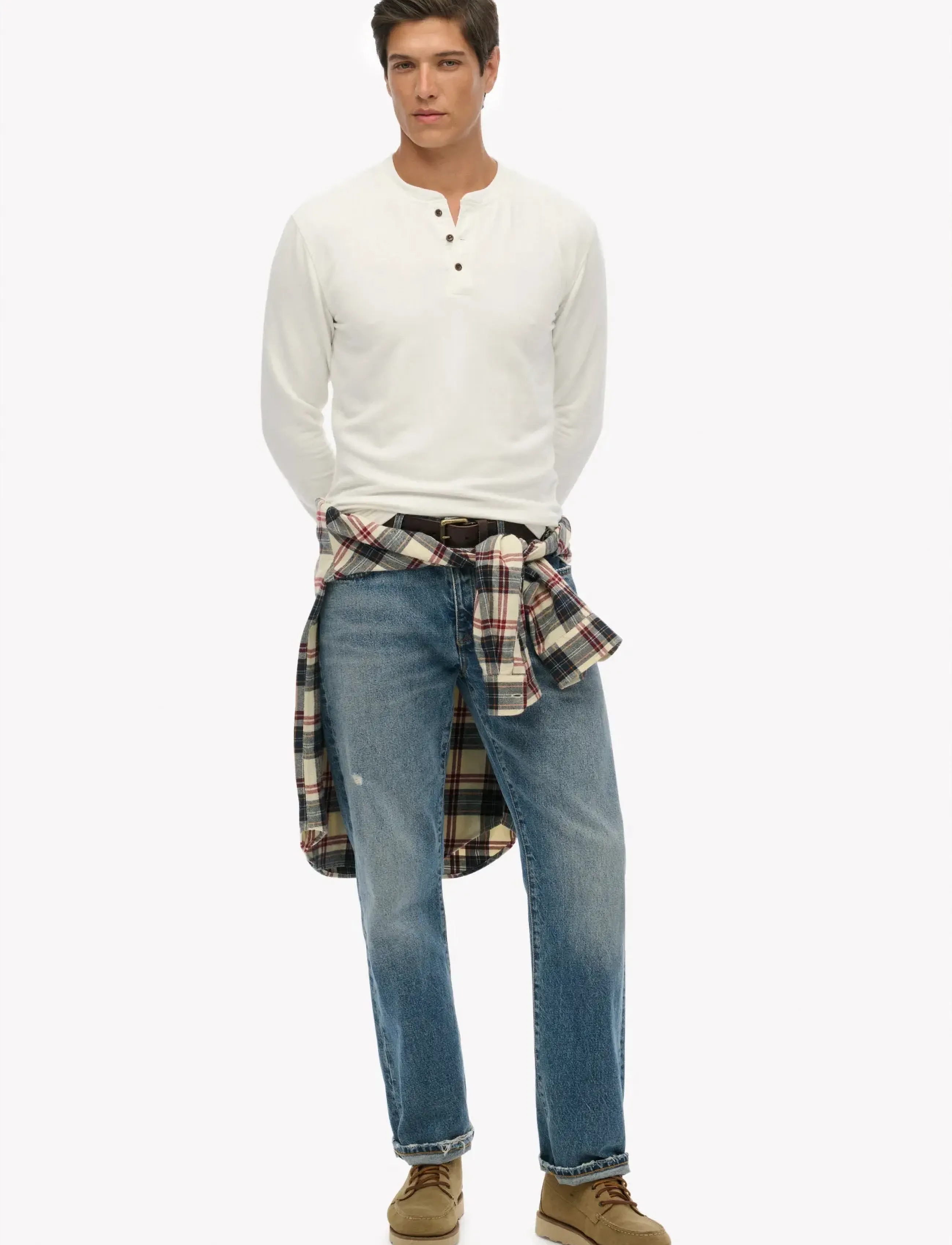 Superdry - MERCHANT GRANDAD TOP - ecru - 5