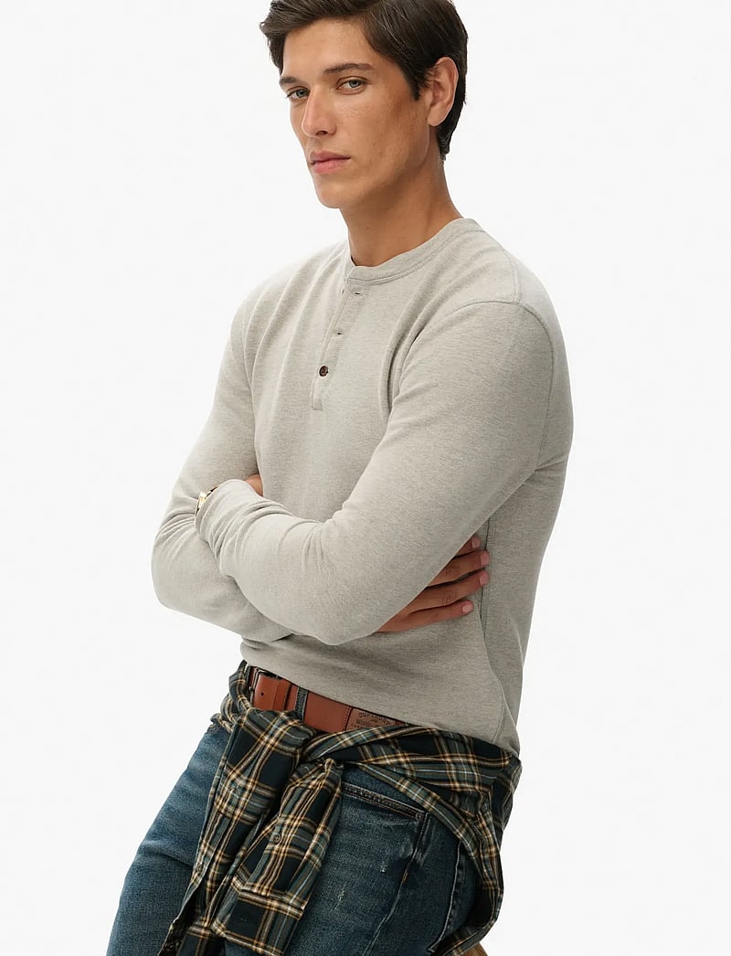 Superdry - MERCHANT GRANDAD TOP - heritage grey grindle - 4