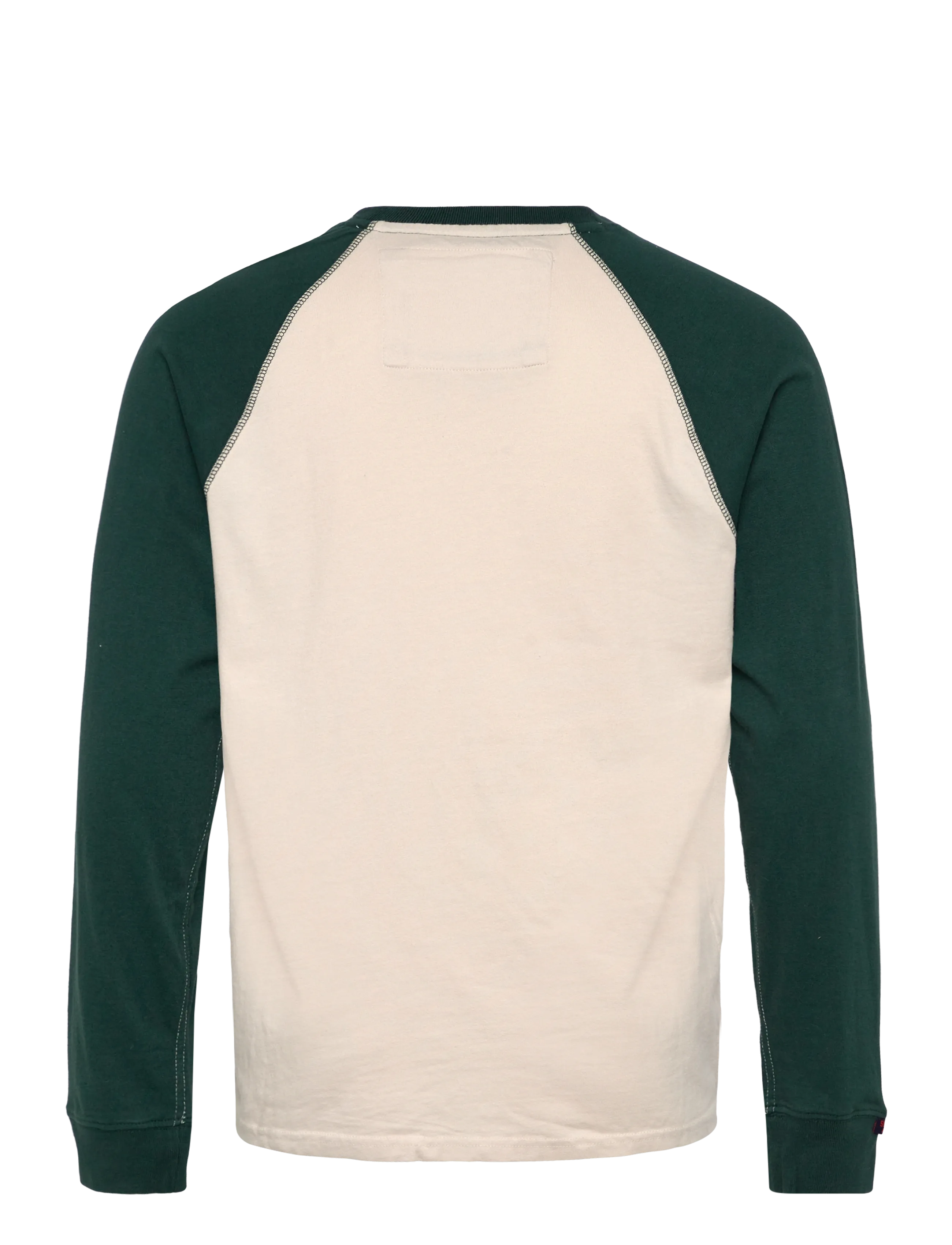 Superdry - VINTAGE ATHLETIC BASEBALL TOP - white sand/enamel green - 2