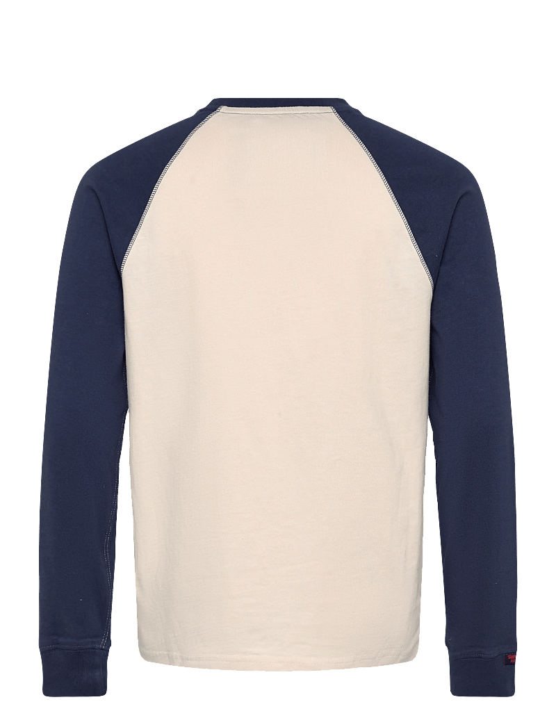 Superdry - VINTAGE ATHLETIC BASEBALL TOP - white sand/lauren navy - 2