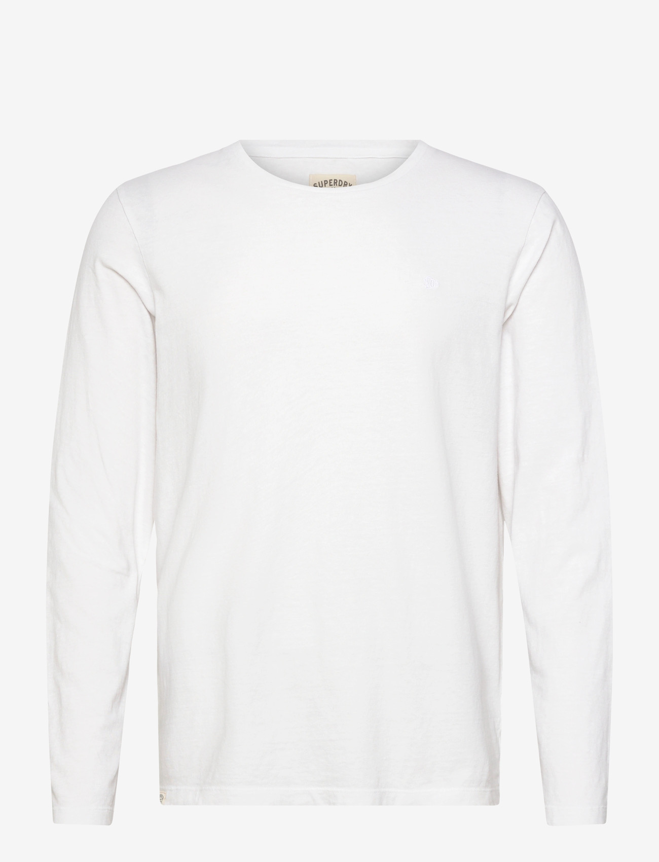 Superdry - CLASSIC COTTON LINEN LS TOP - long-sleeved t-shirts - lime white - 1