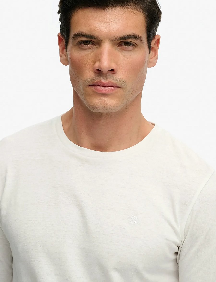 Superdry - CLASSIC COTTON LINEN LS TOP - langermede t-skjorter - lime white - 3