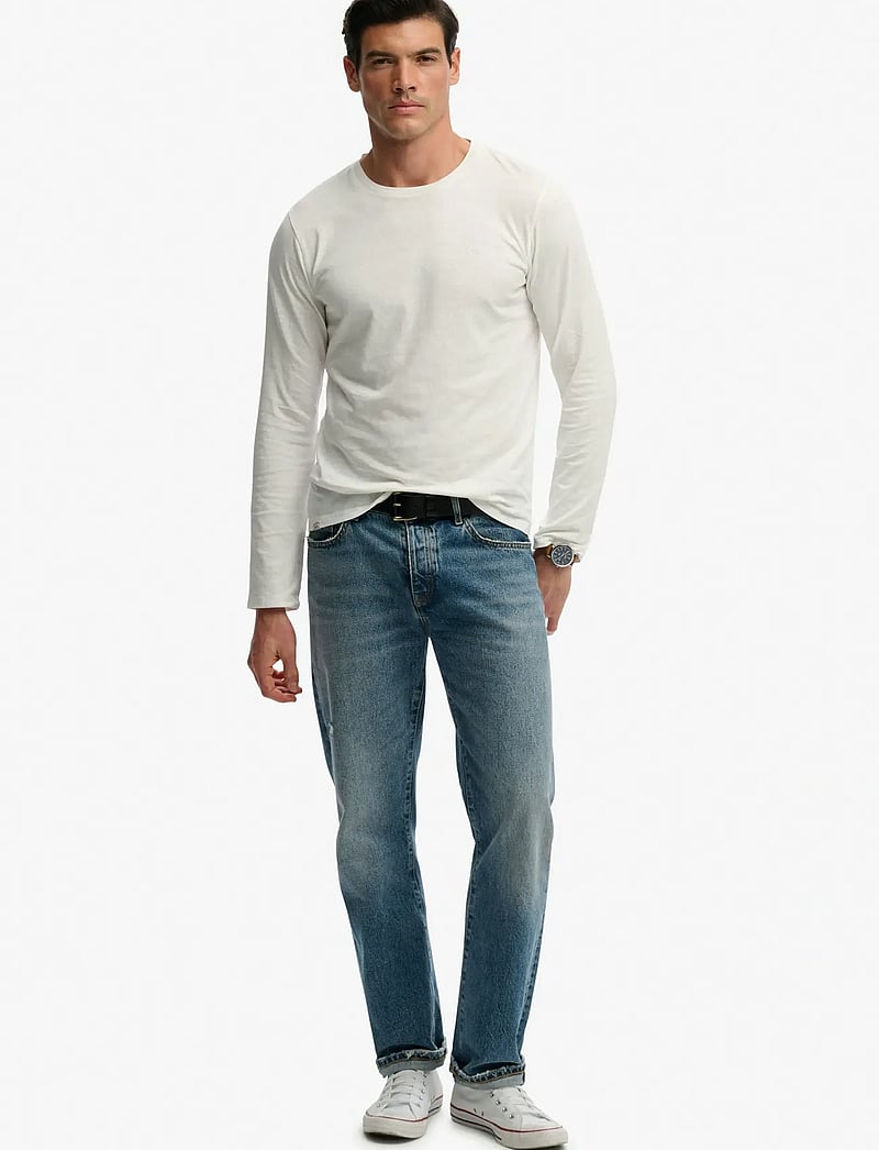 Superdry - CLASSIC COTTON LINEN LS TOP - pikkade varrukatega t-särgid - lime white - 5