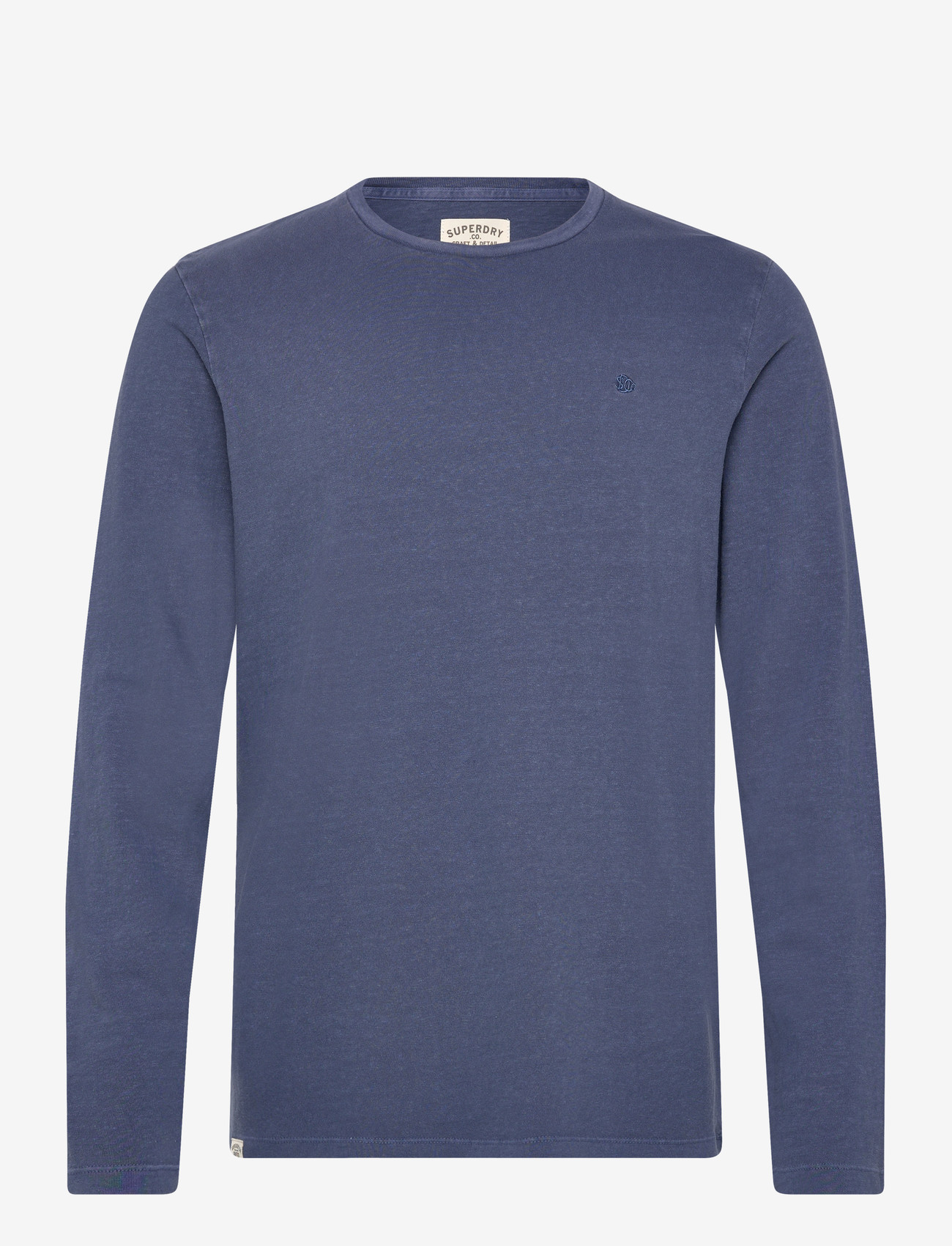 Superdry - CLASSIC COTTON LINEN LS TOP - langærmede t-shirts - montauk blue - 1
