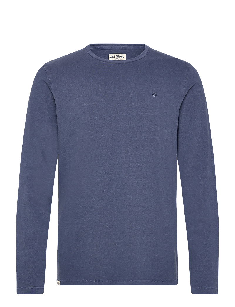 Superdry - CLASSIC COTTON LINEN LS TOP - langærmede t-shirts - montauk blue - 1