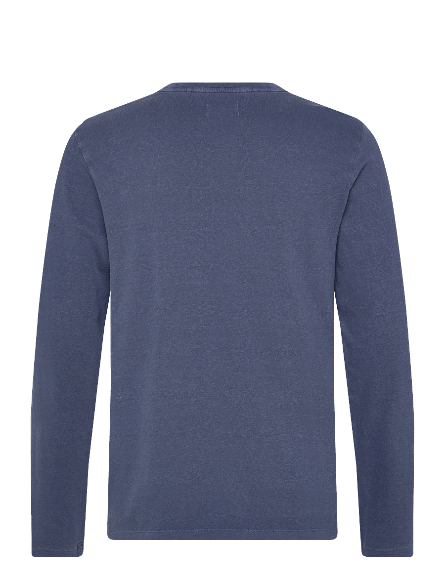 Superdry - CLASSIC COTTON LINEN LS TOP - long-sleeved t-shirts - montauk blue - 2