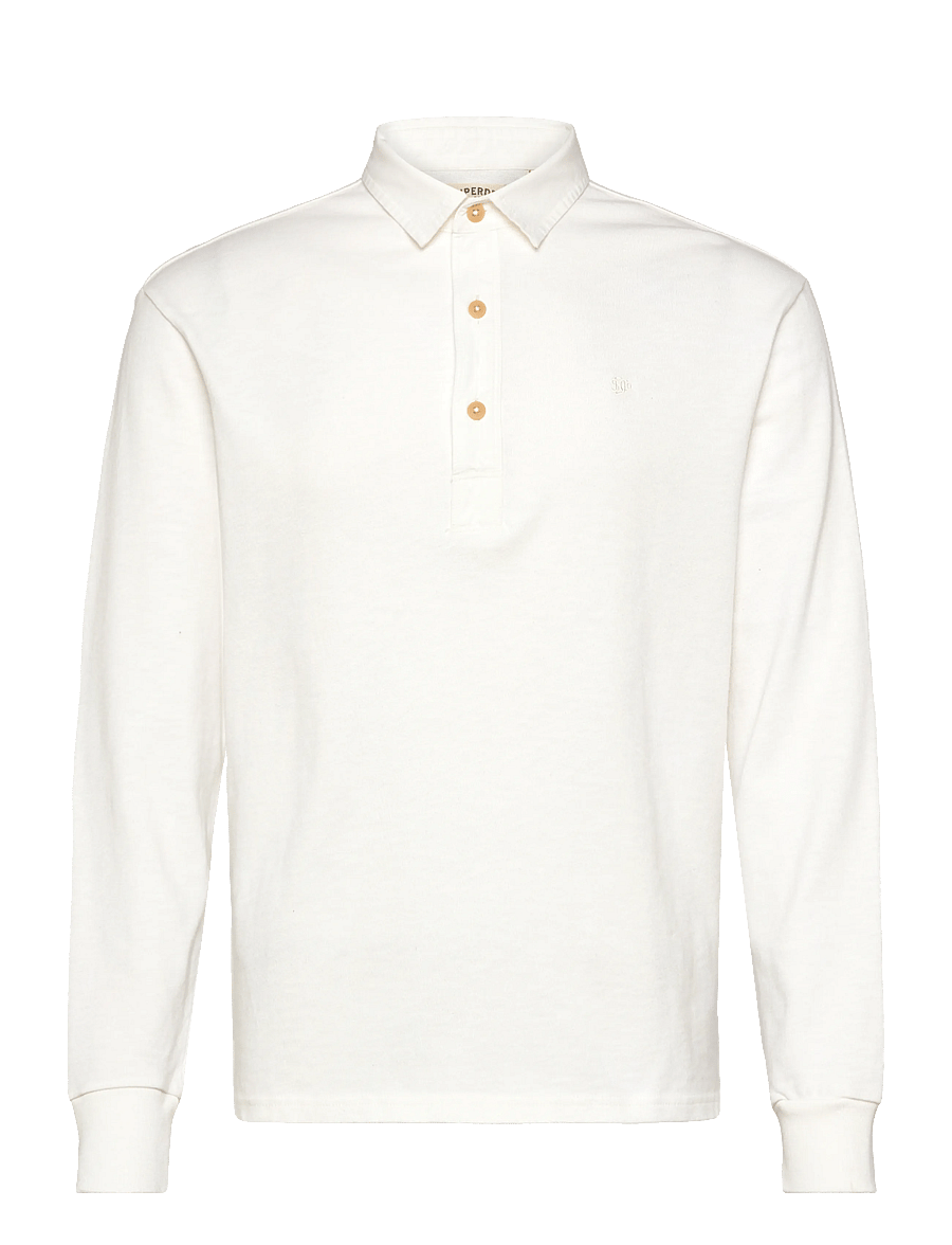 Superdry - CLASSIC RUGBY TOP - pikkade varrukatega polod - bone white - 1