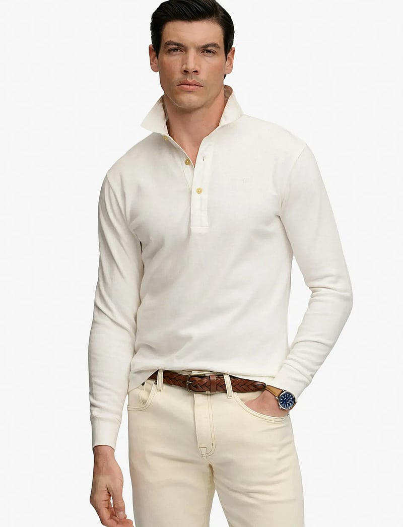Superdry - CLASSIC RUGBY TOP - langärmelig - bone white - 0