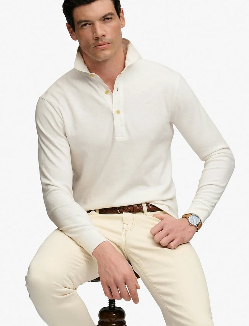 Superdry - CLASSIC RUGBY TOP - langärmelig - bone white - 4