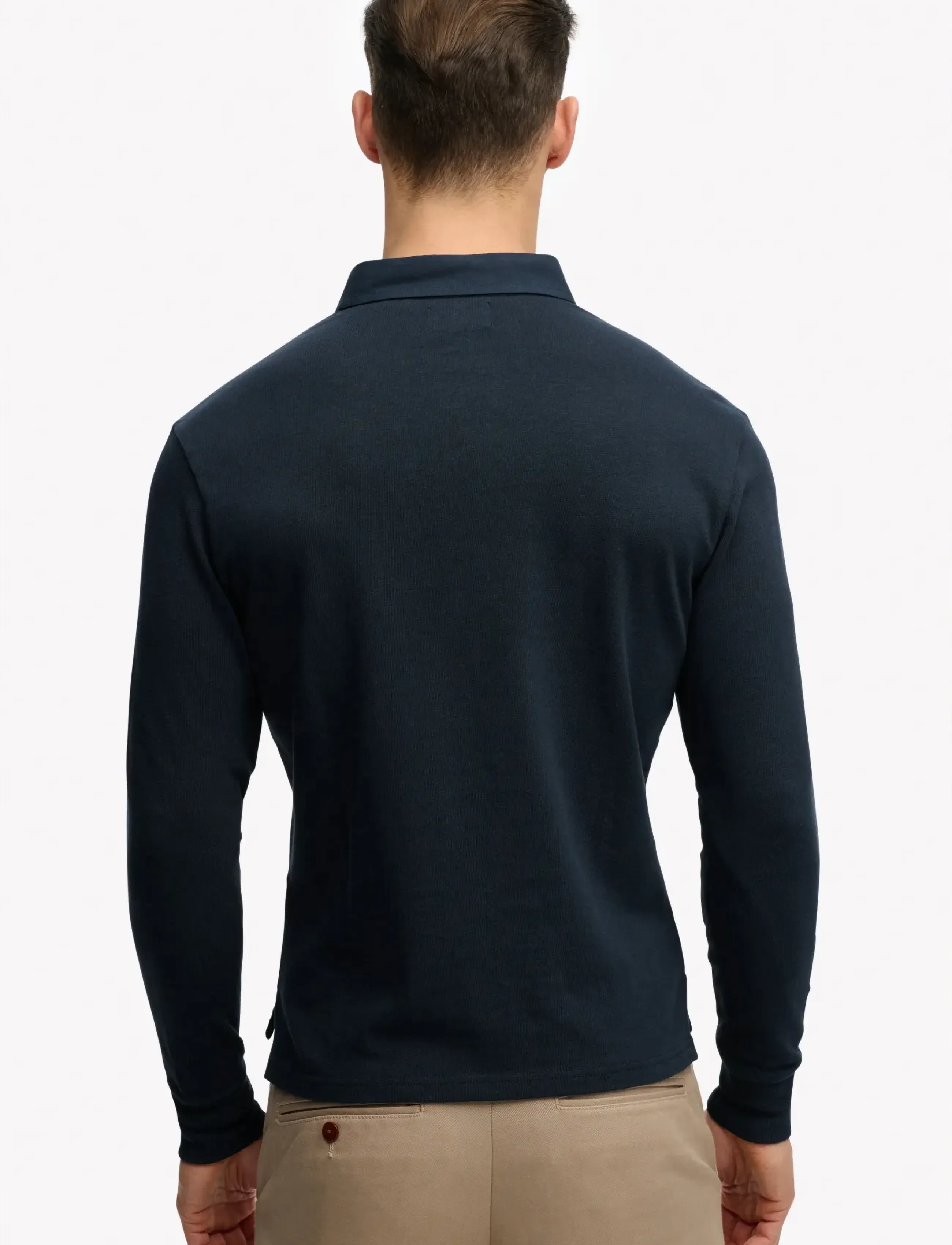 Superdry - CLASSIC RUGBY TOP - langærmede poloer - deep navy - 5