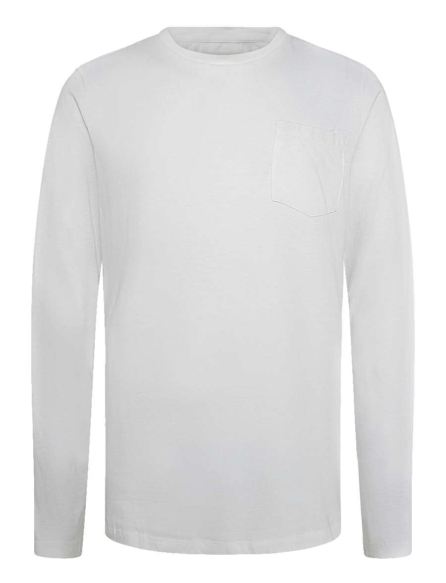 Superdry - COTTON LINEN L/S POCKET TOP - langärmelige t-shirts - lime white - 1