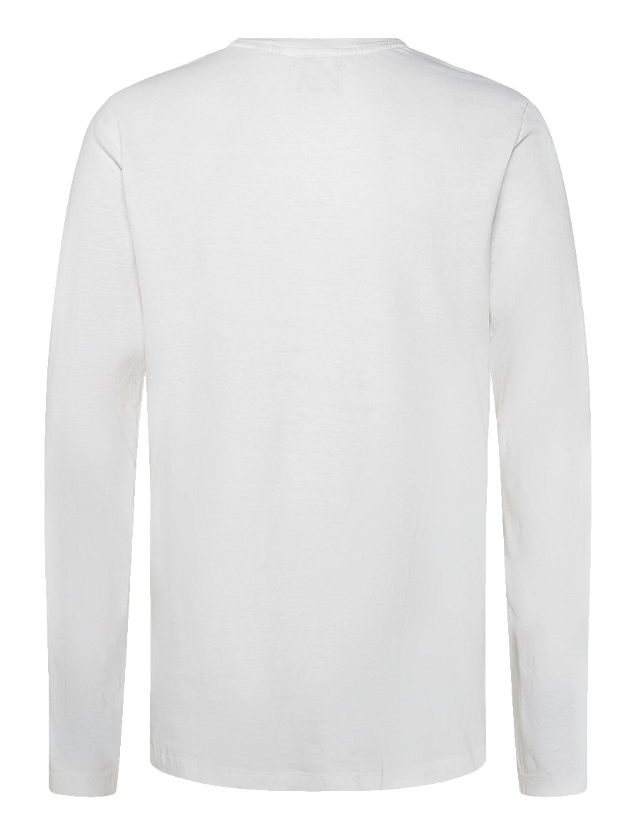 Superdry - COTTON LINEN L/S POCKET TOP - langärmelige t-shirts - lime white - 2