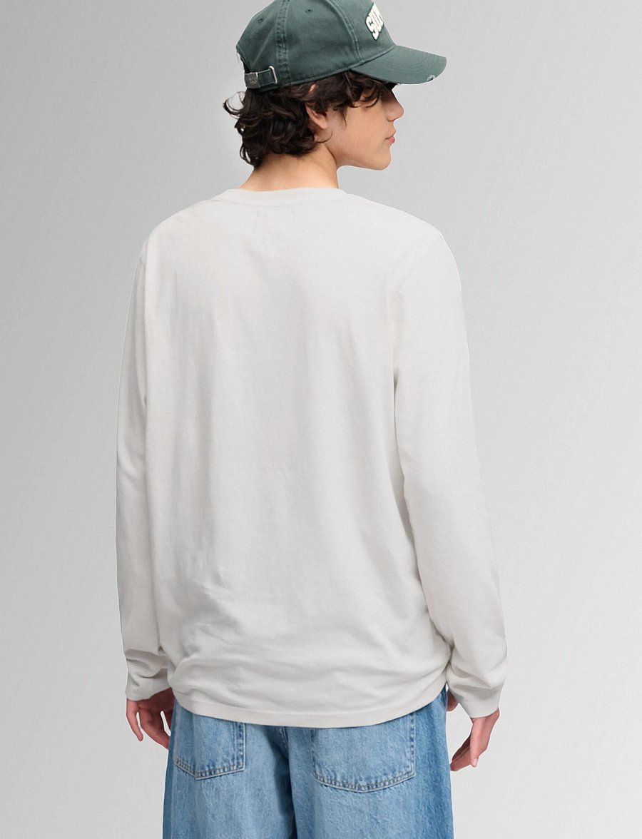 Superdry - COTTON LINEN L/S POCKET TOP - langärmelige t-shirts - lime white - 2