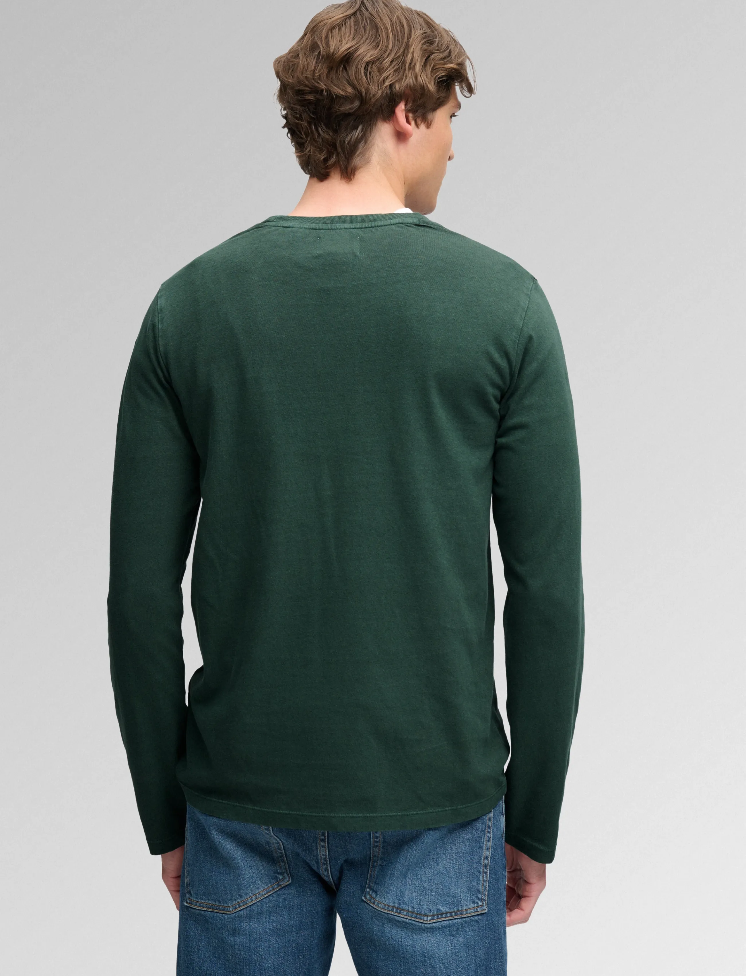 Superdry - COTTON LINEN L/S POCKET TOP - långärmade t-shirts - mountain view - 2