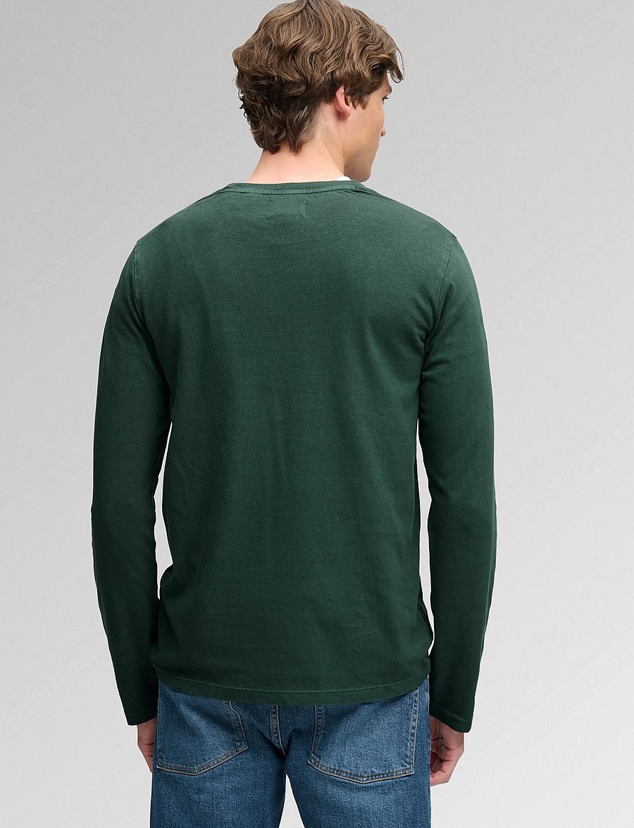 Superdry - COTTON LINEN L/S POCKET TOP - långärmade t-shirts - mountain view - 2