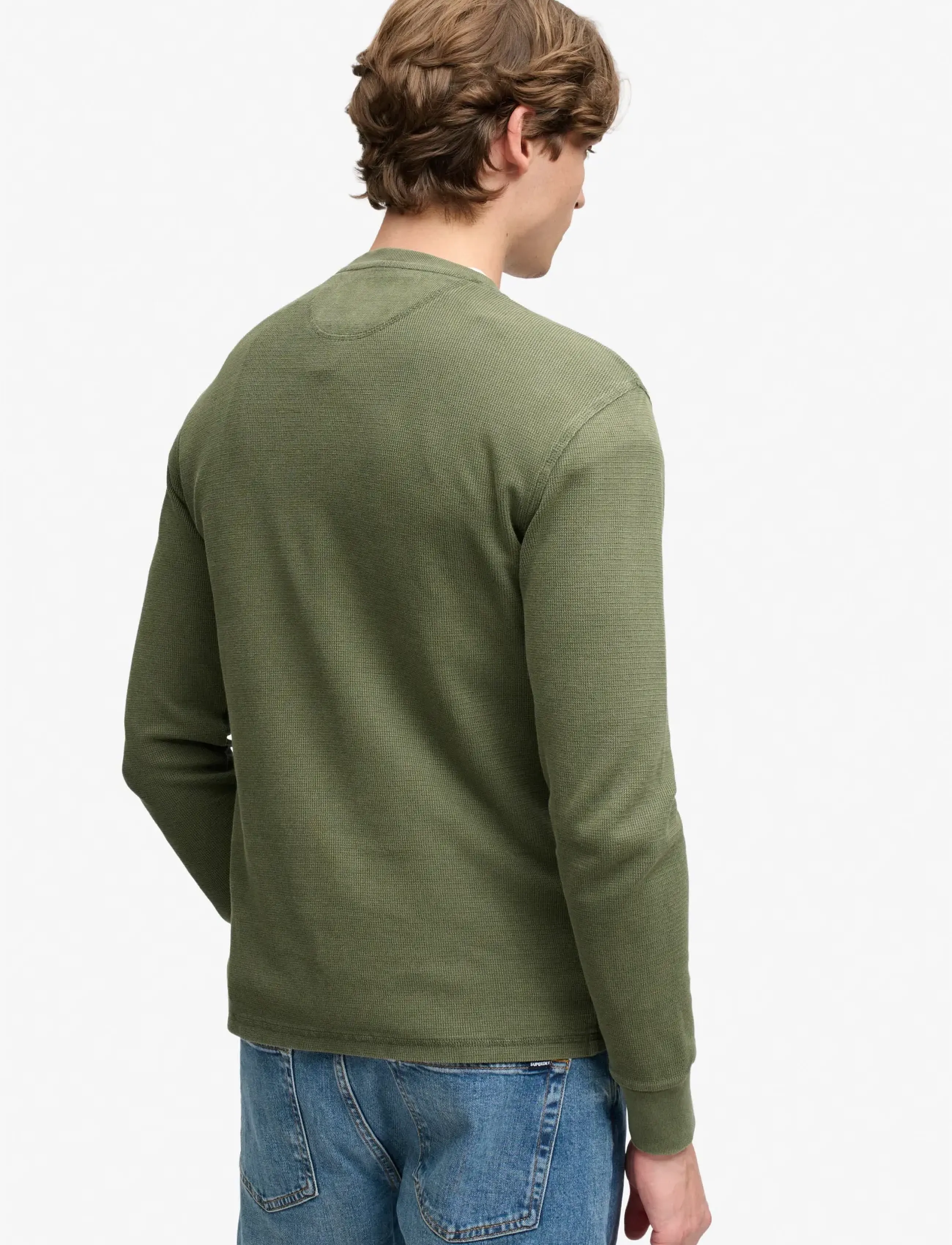 Superdry - CLASSIC HEAVY TEXTURED TOP - sweatshirts - beetle green - 3
