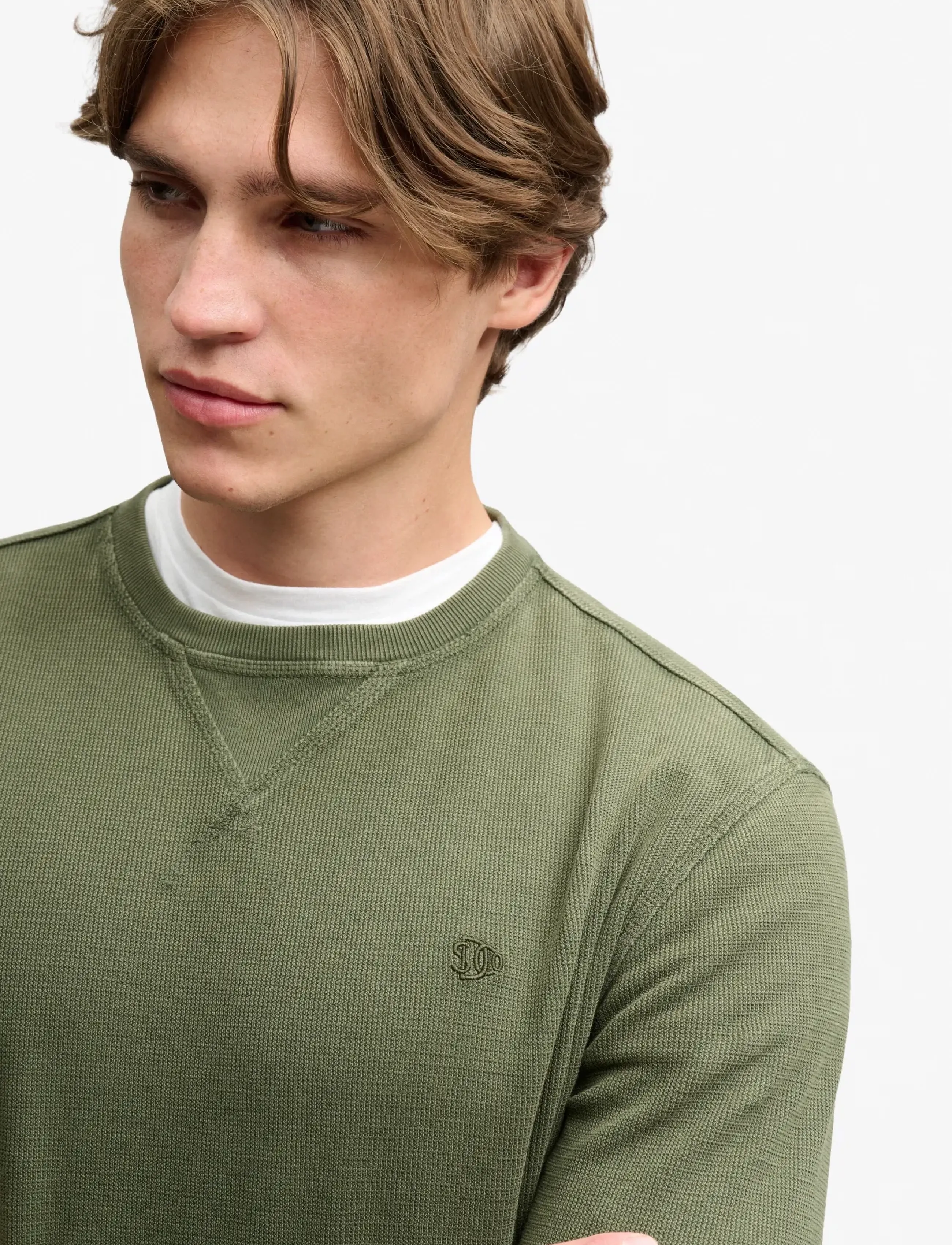 Superdry - CLASSIC HEAVY TEXTURED TOP - sweatshirts - beetle green - 4
