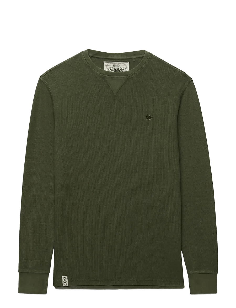 Superdry - CLASSIC HEAVY TEXTURED TOP - sweatshirts - beetle green - 2