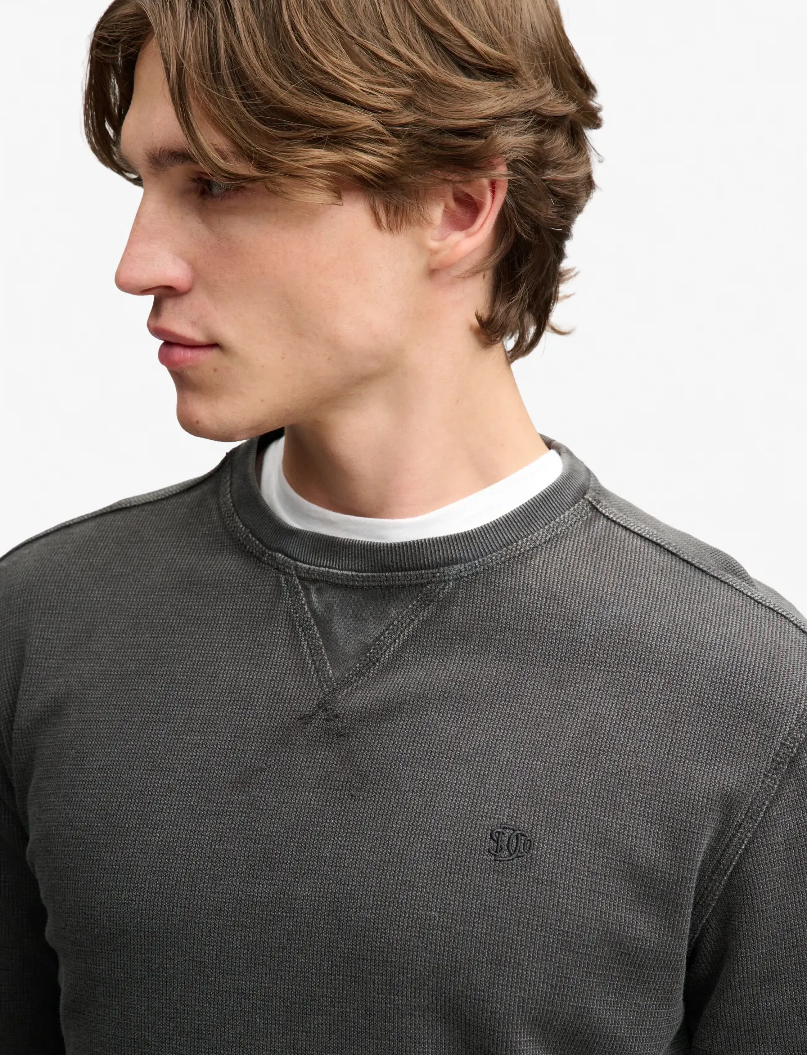 Superdry - CLASSIC HEAVY TEXTURED TOP - sweatshirts - washed black - 3