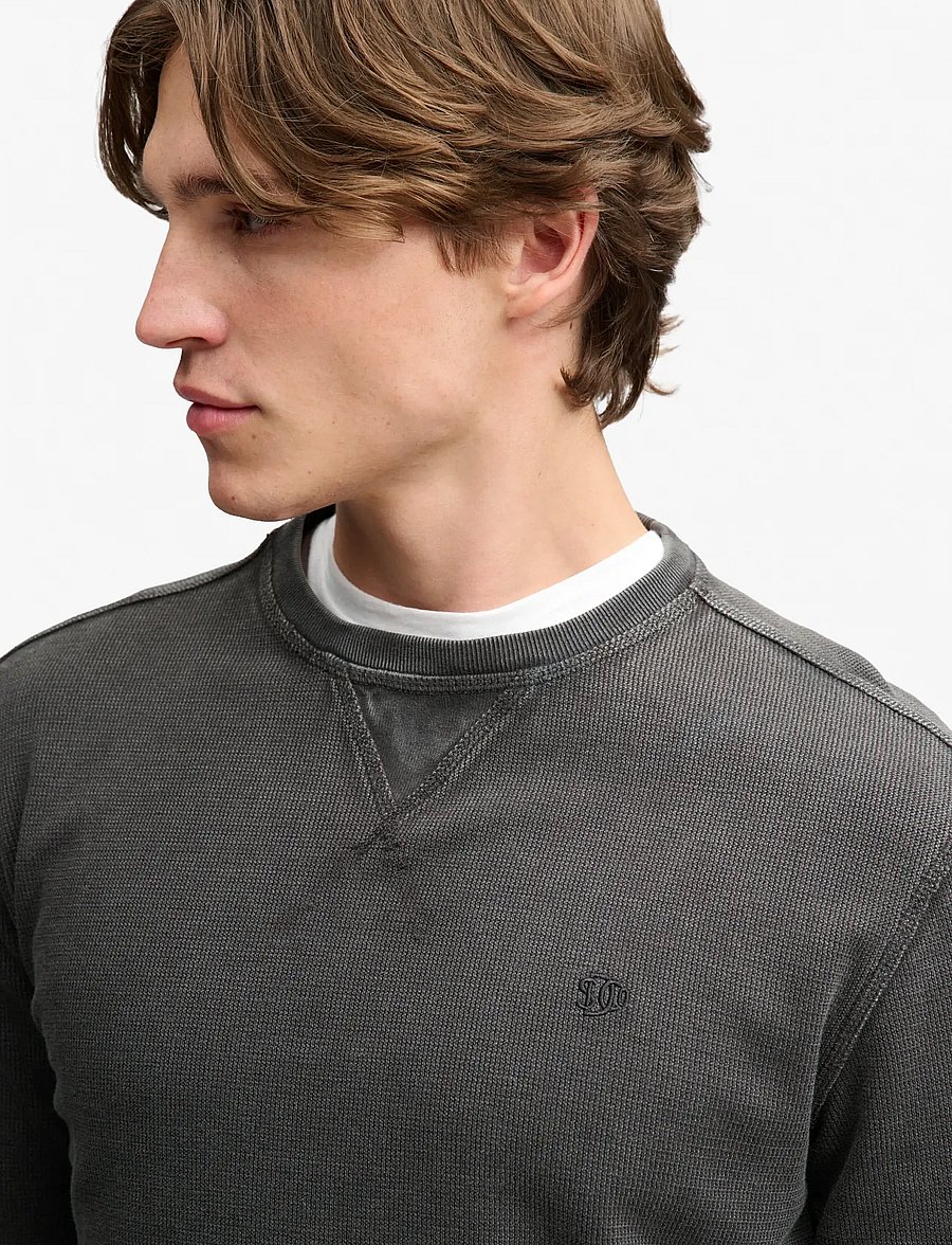 Superdry - CLASSIC HEAVY TEXTURED TOP - sweatshirts - washed black - 3
