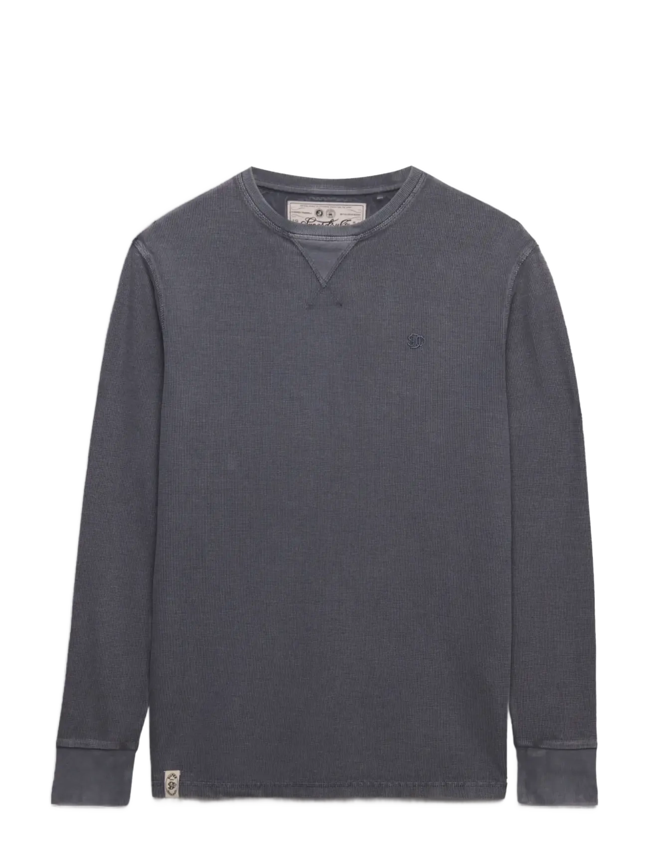 Superdry - CLASSIC HEAVY TEXTURED TOP - sweatshirts - washed zinc grey - 1