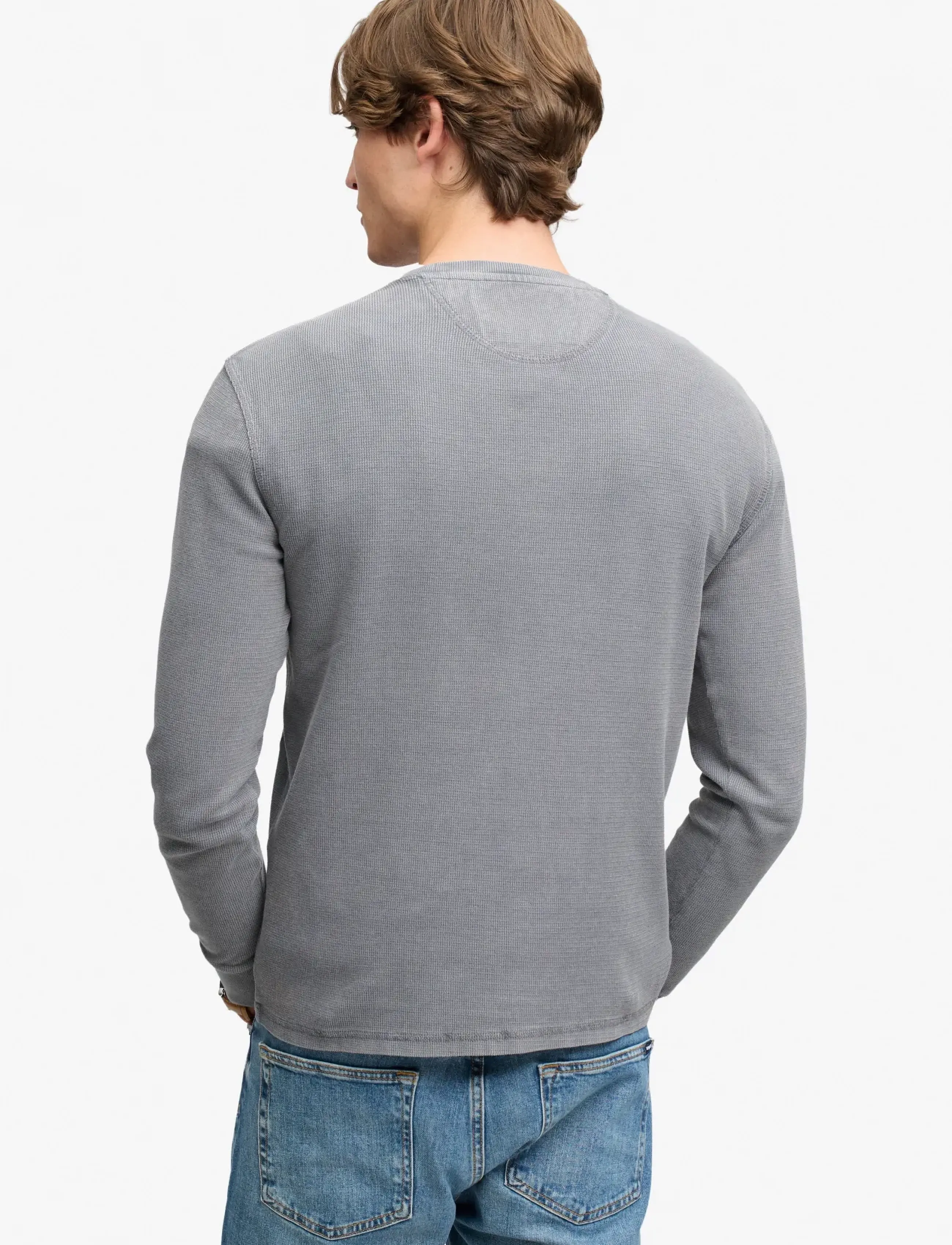 Superdry - CLASSIC HEAVY TEXTURED TOP - sweatshirts - washed zinc grey - 2