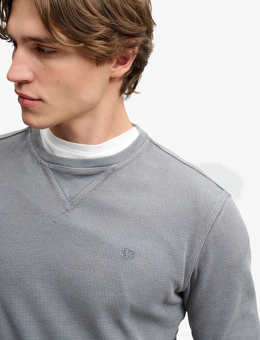 Superdry - CLASSIC HEAVY TEXTURED TOP - sweatshirts - washed zinc grey - 3