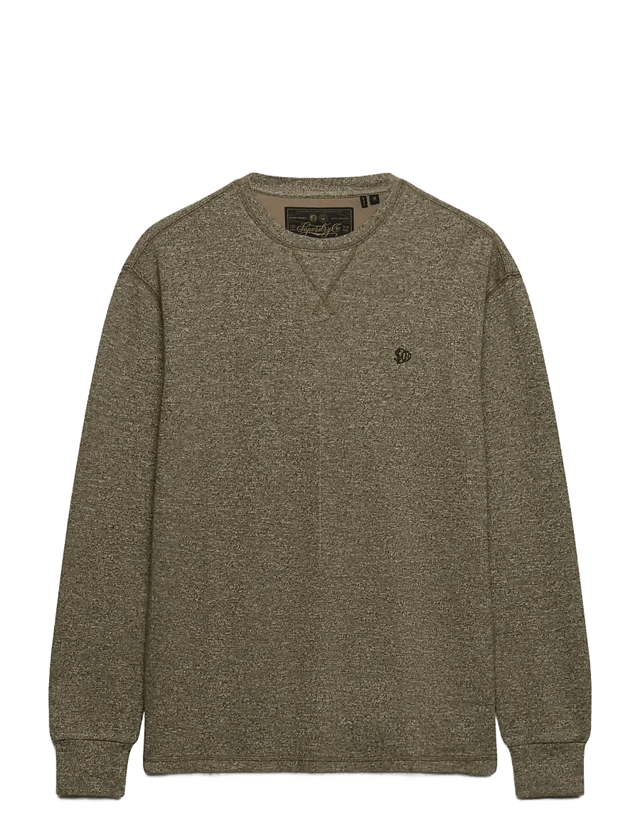 Superdry - CLASSIC SLUB WAFFLE TOP - kollektioner - olive green marl - 1