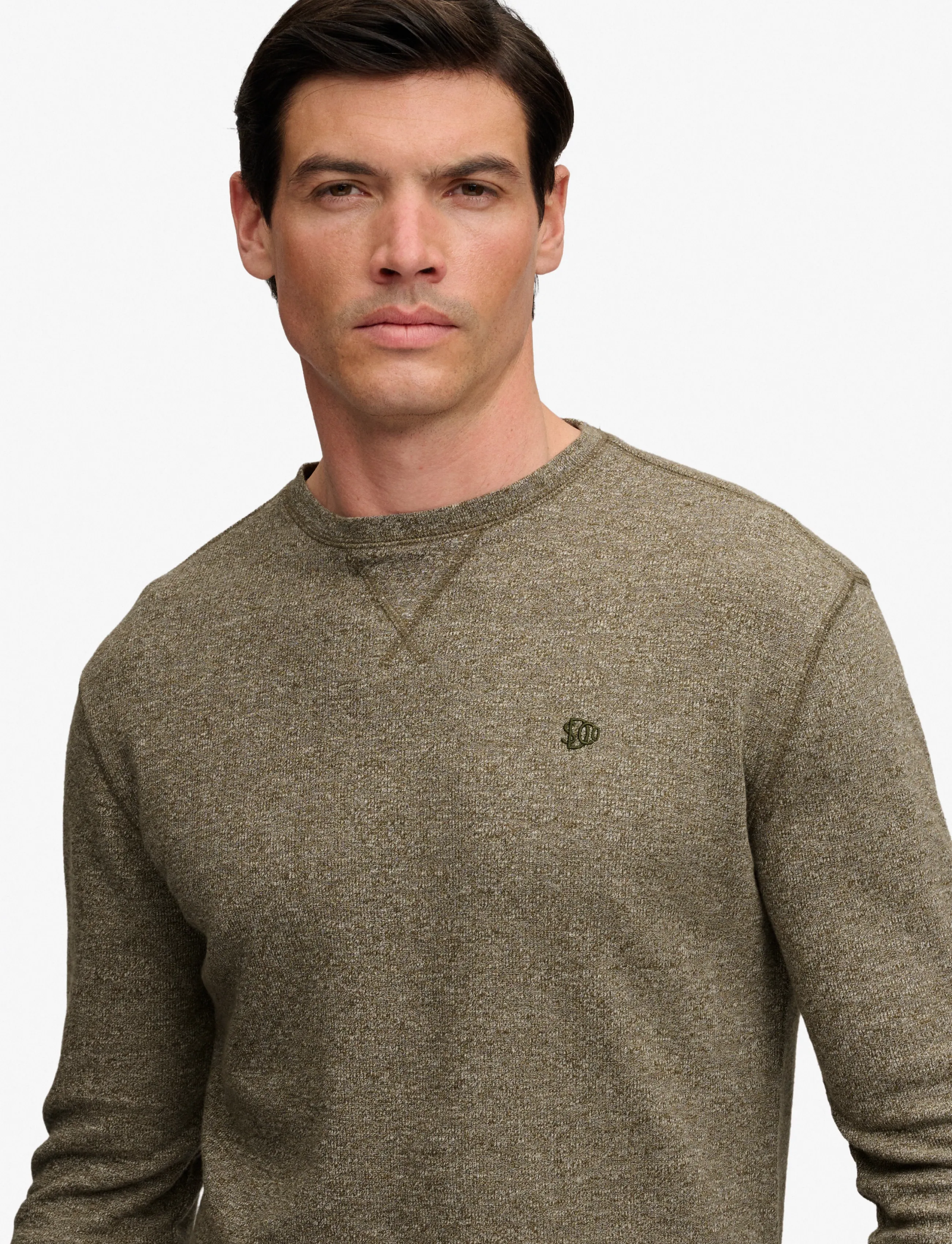 Superdry - CLASSIC SLUB WAFFLE TOP - kollektioner - olive green marl - 4
