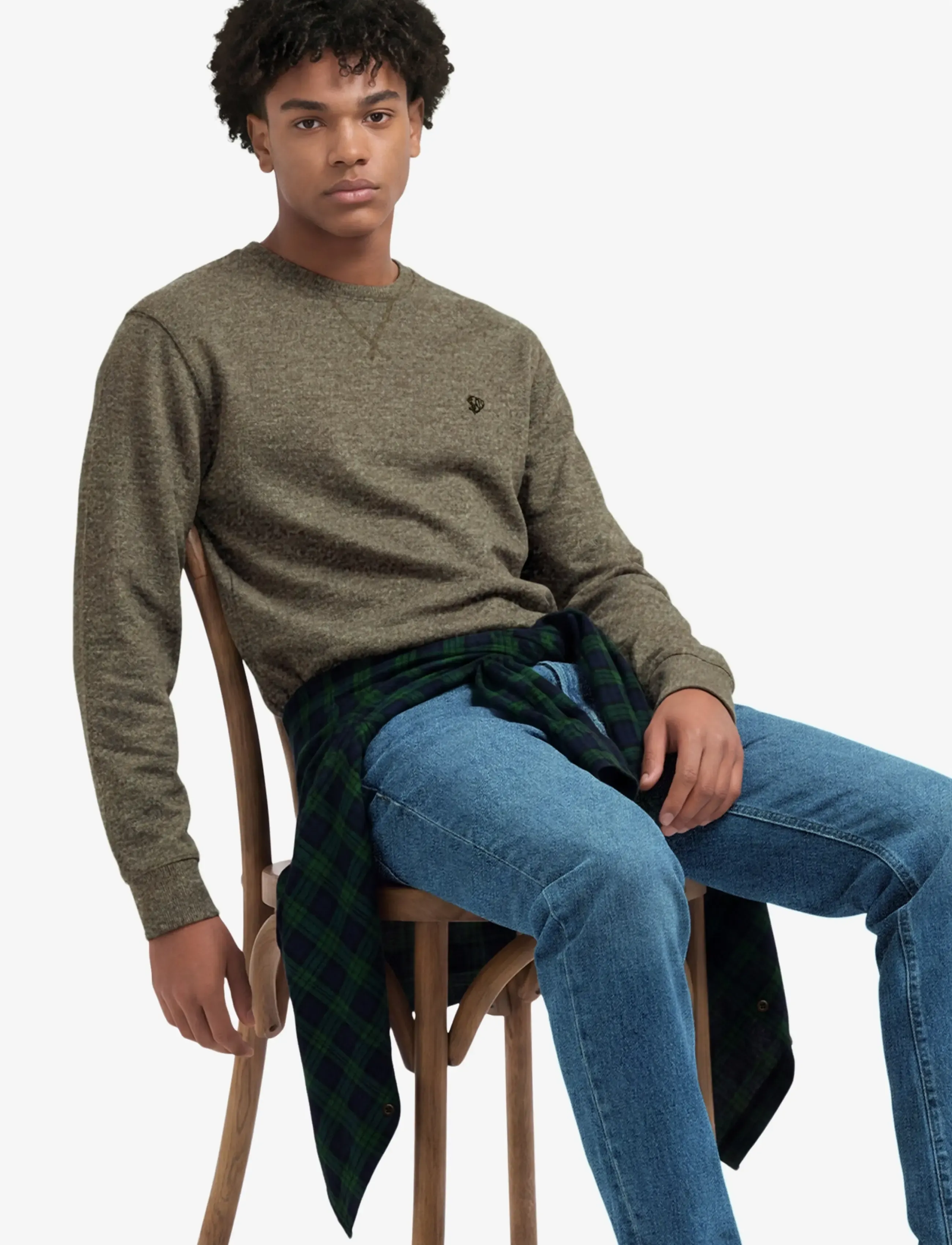 Superdry - CLASSIC SLUB WAFFLE TOP - kollektioner - olive green marl - 5