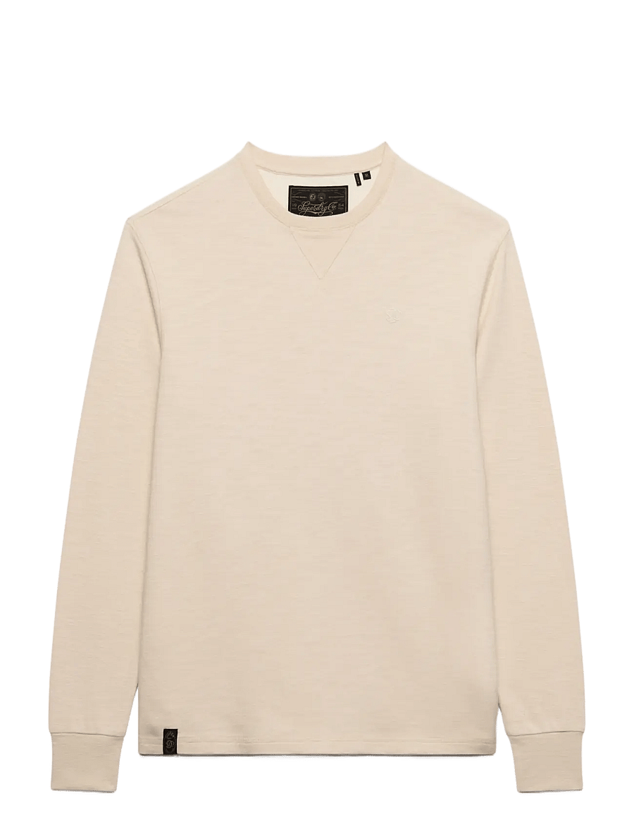 Superdry - CLASSIC SLUB WAFFLE TOP - sweatshirts - rainy day grey - 1