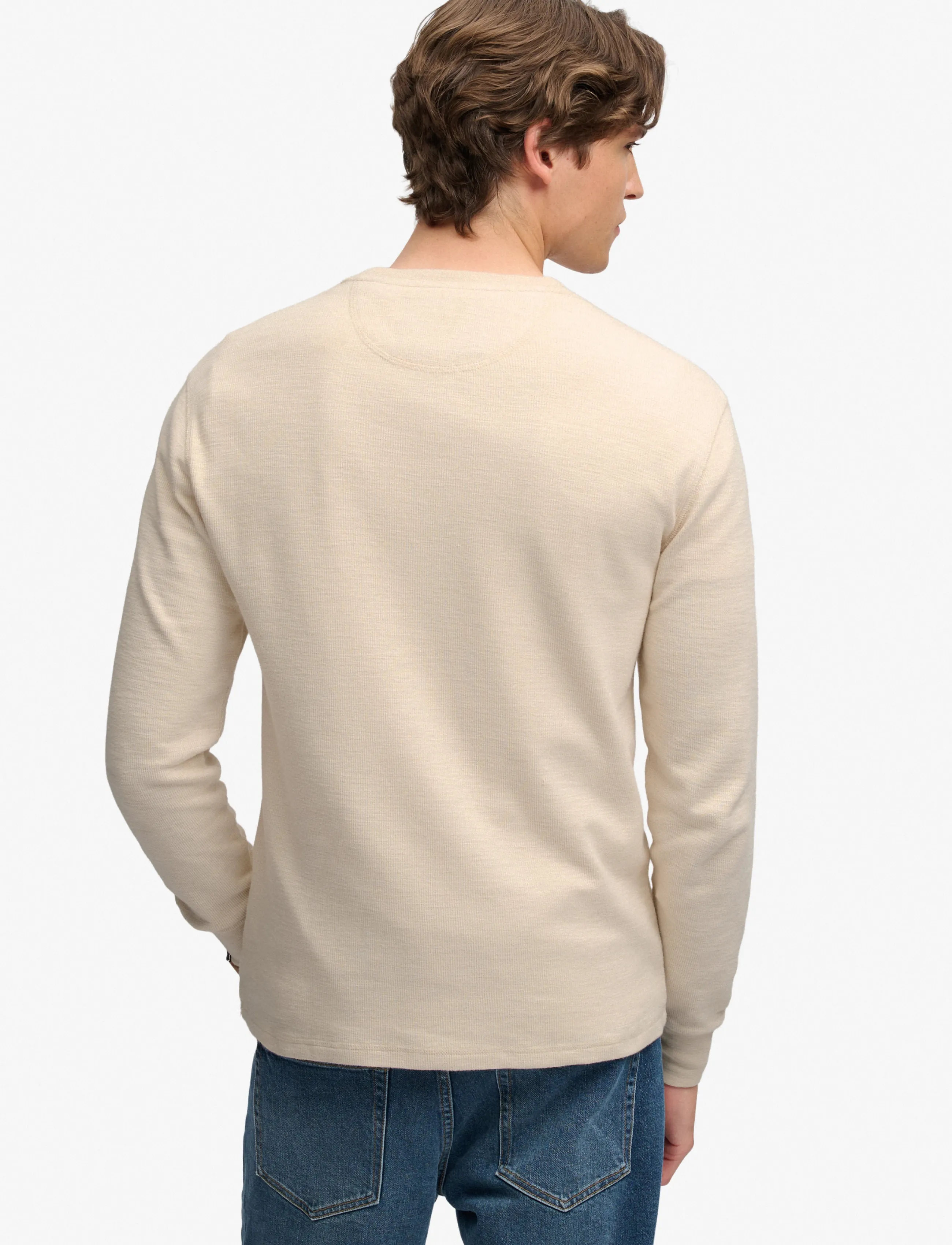 Superdry - CLASSIC SLUB WAFFLE TOP - sweatshirts - rainy day grey - 3