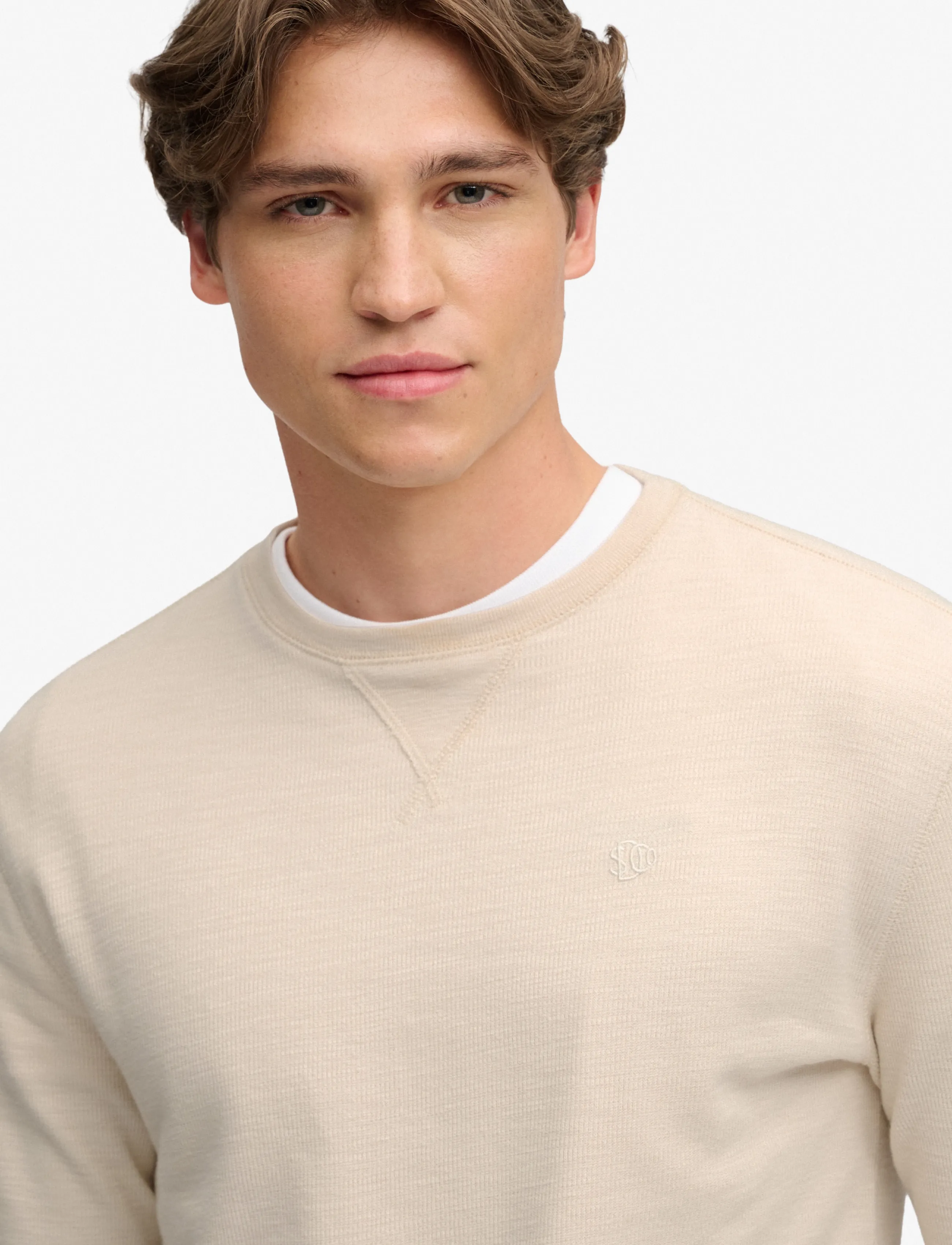 Superdry - CLASSIC SLUB WAFFLE TOP - sweatshirts - rainy day grey - 4
