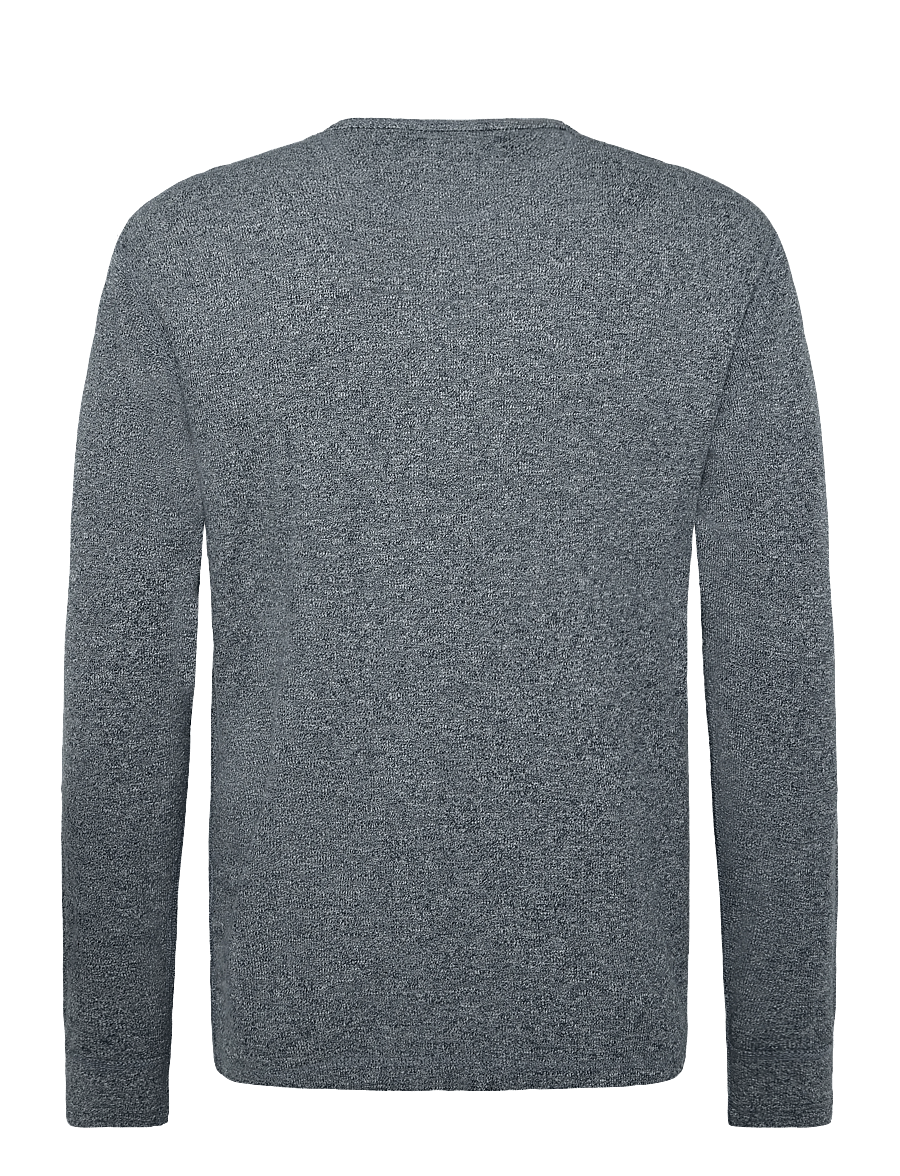 Superdry - MINI SLUB WAFFLE LS GRANDAD - pikkade varrukatega t-särgid - denim blue marl - 2