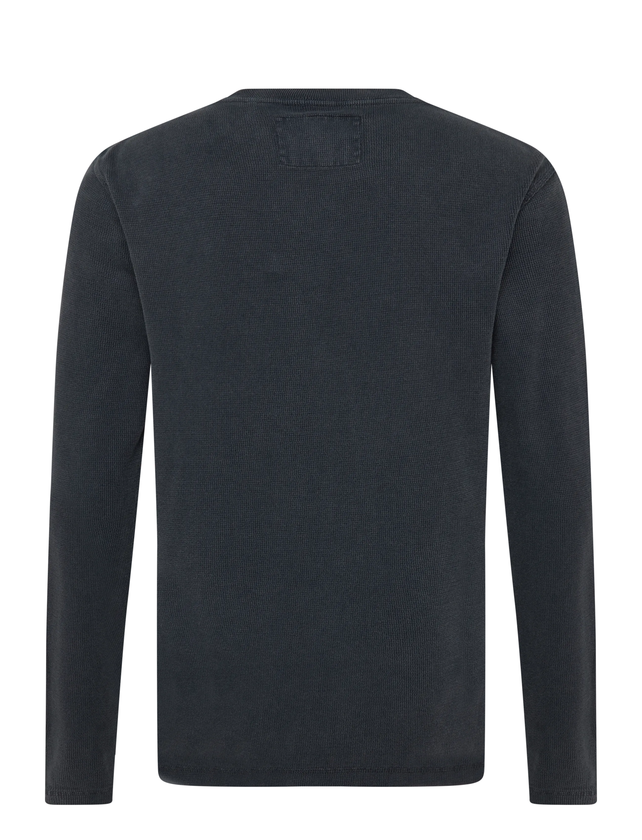 Superdry - WAFFLE LONG SLEEVE HENLEY TOP - långärmade t-shirts - french blue - 2