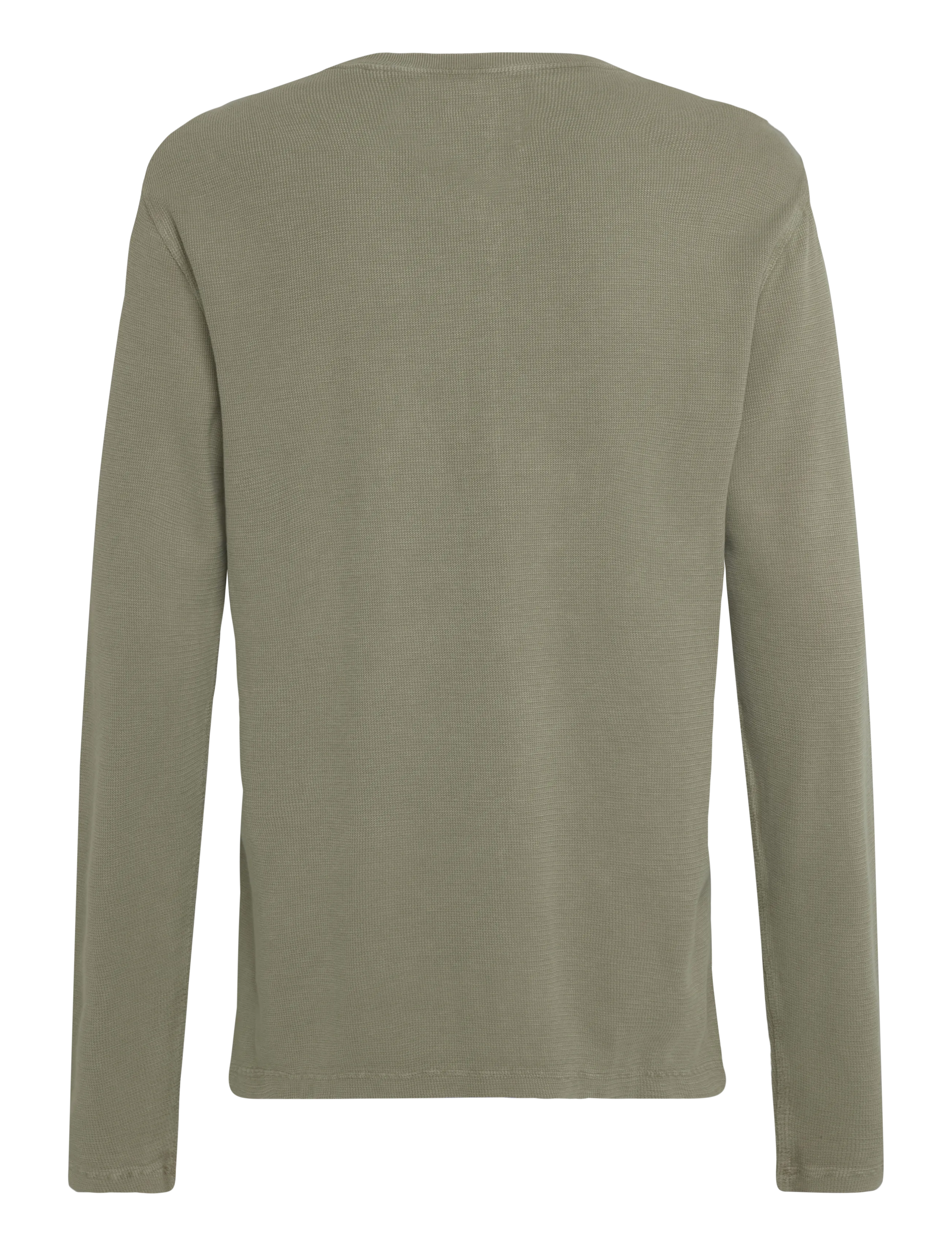 Superdry - WAFFLE LONG SLEEVE HENLEY TOP - langärmelige t-shirts - light khaki green - 2
