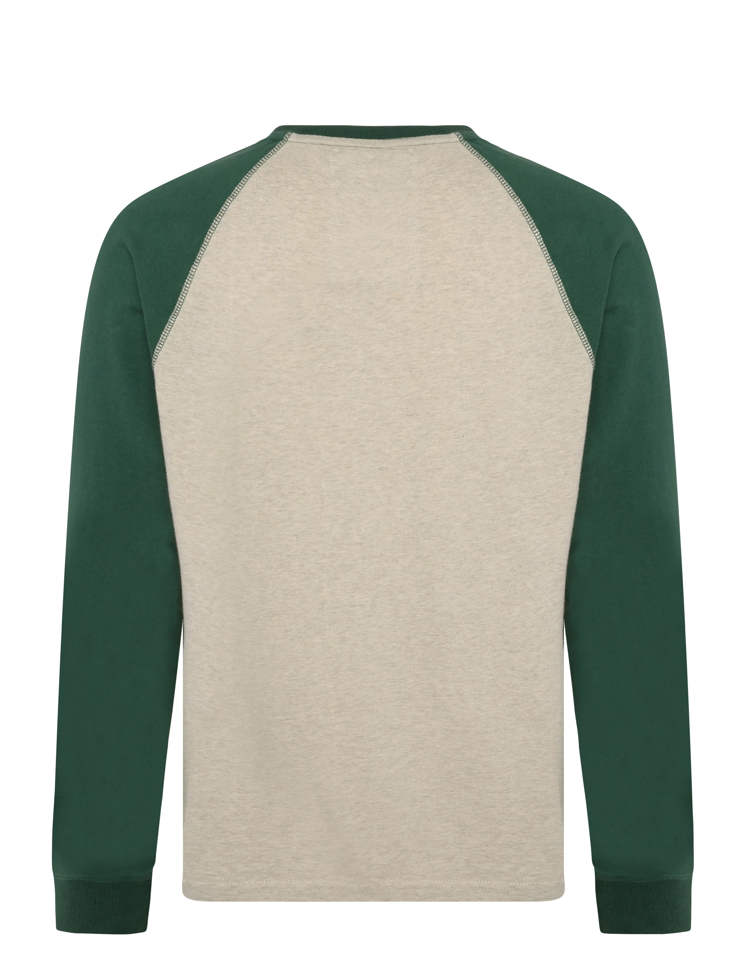 Superdry - VINTAGE ATHLETIC BASEBALL TOP - langärmelige t-shirts - pumice marl/hunter green - 2